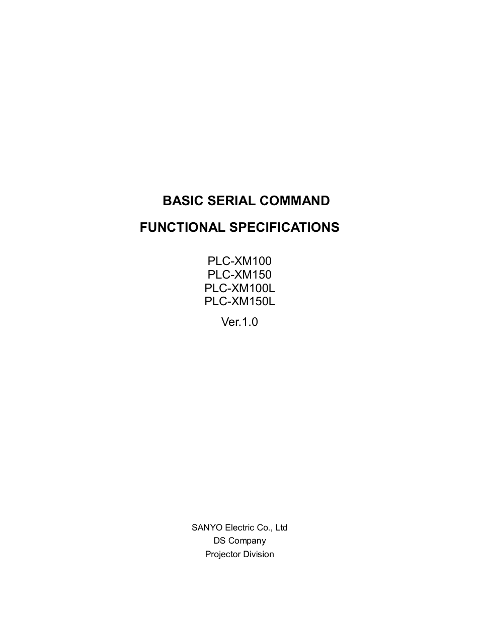 Sanyo PLC-XM100L User Manual | 28 pages