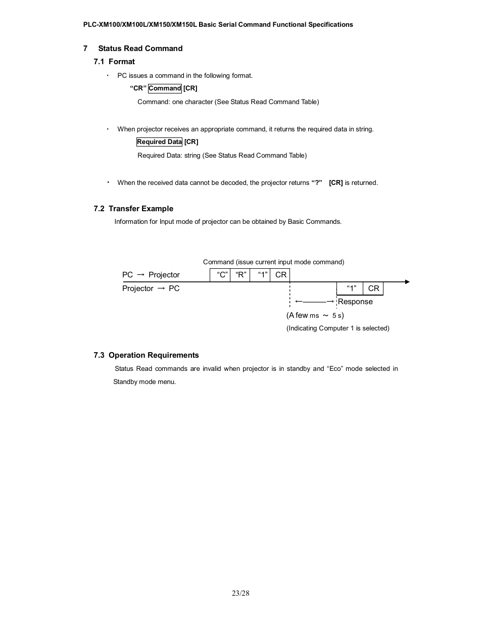 Sanyo PLC-XM100L User Manual | Page 23 / 28