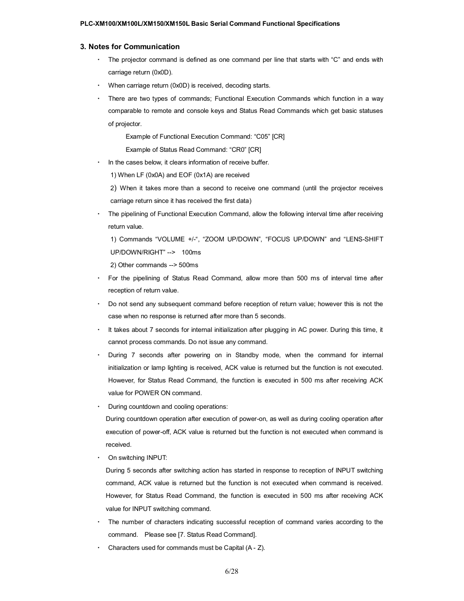 Sanyo PLC-XM100L User Manual | Page 6 / 28