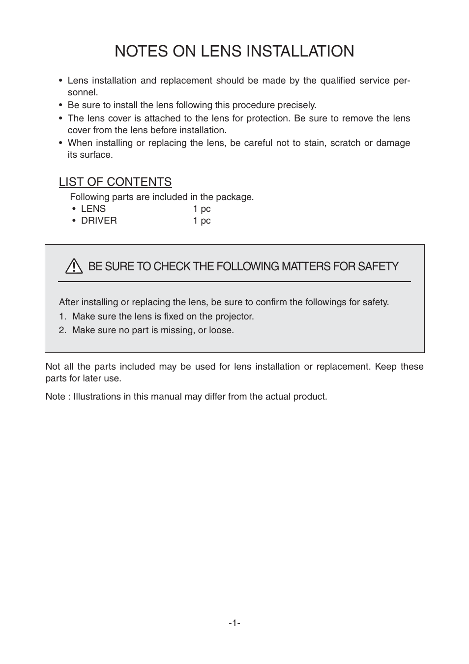 Sanyo LNS-T03 User Manual | Page 2 / 8