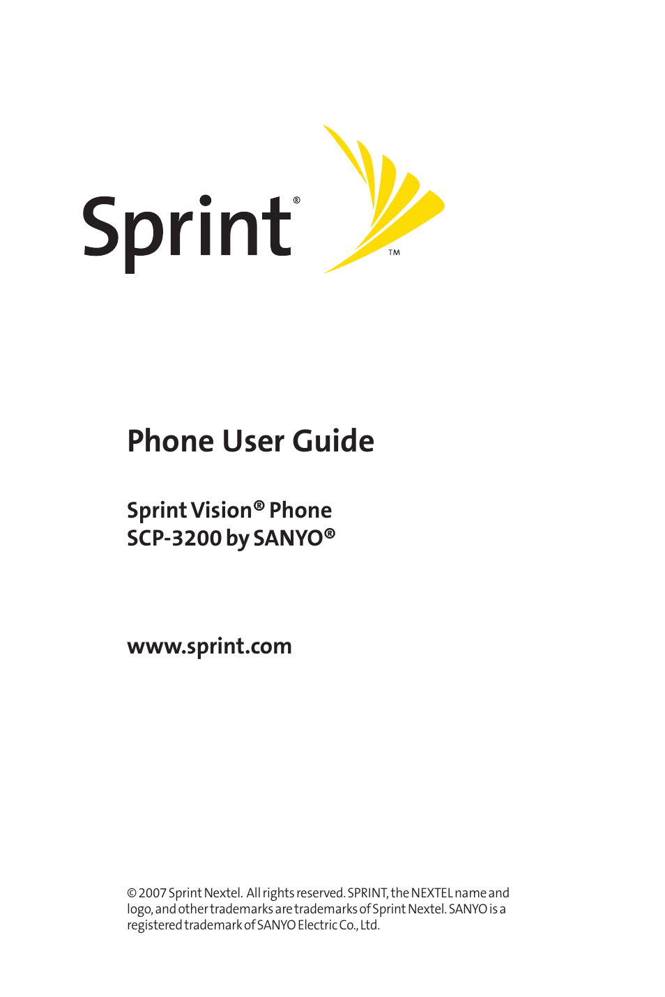 Sanyo SCP-3200 User Manual | 281 pages