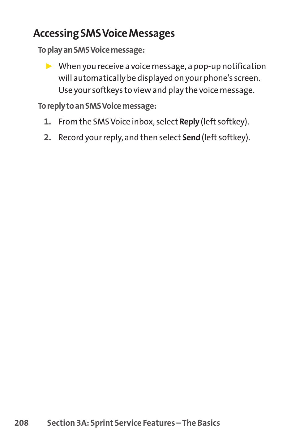 Accessing sms voice messages | Sanyo SCP-3200 User Manual | Page 224 / 281