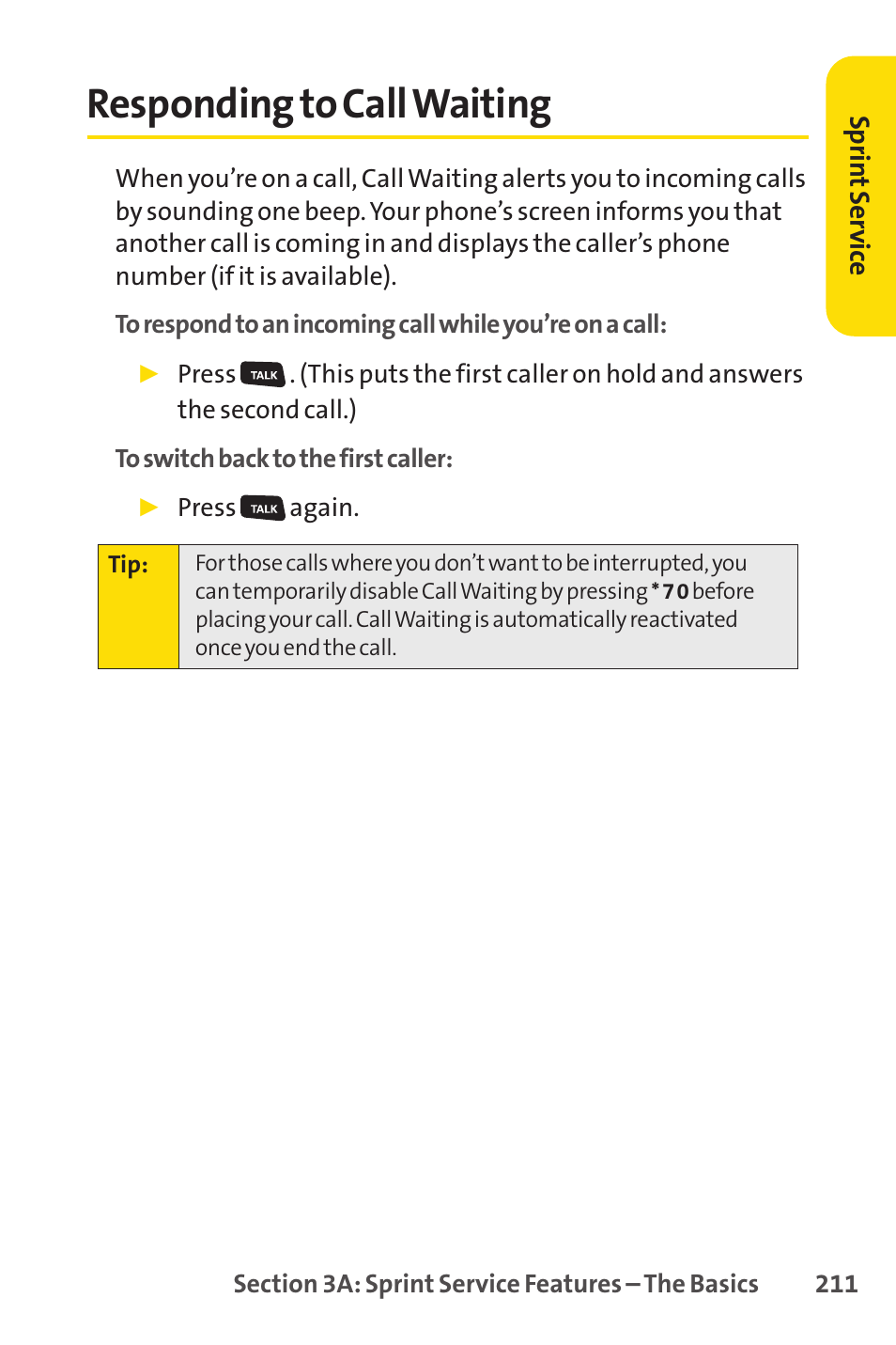 Responding to call waiting | Sanyo SCP-3200 User Manual | Page 227 / 281