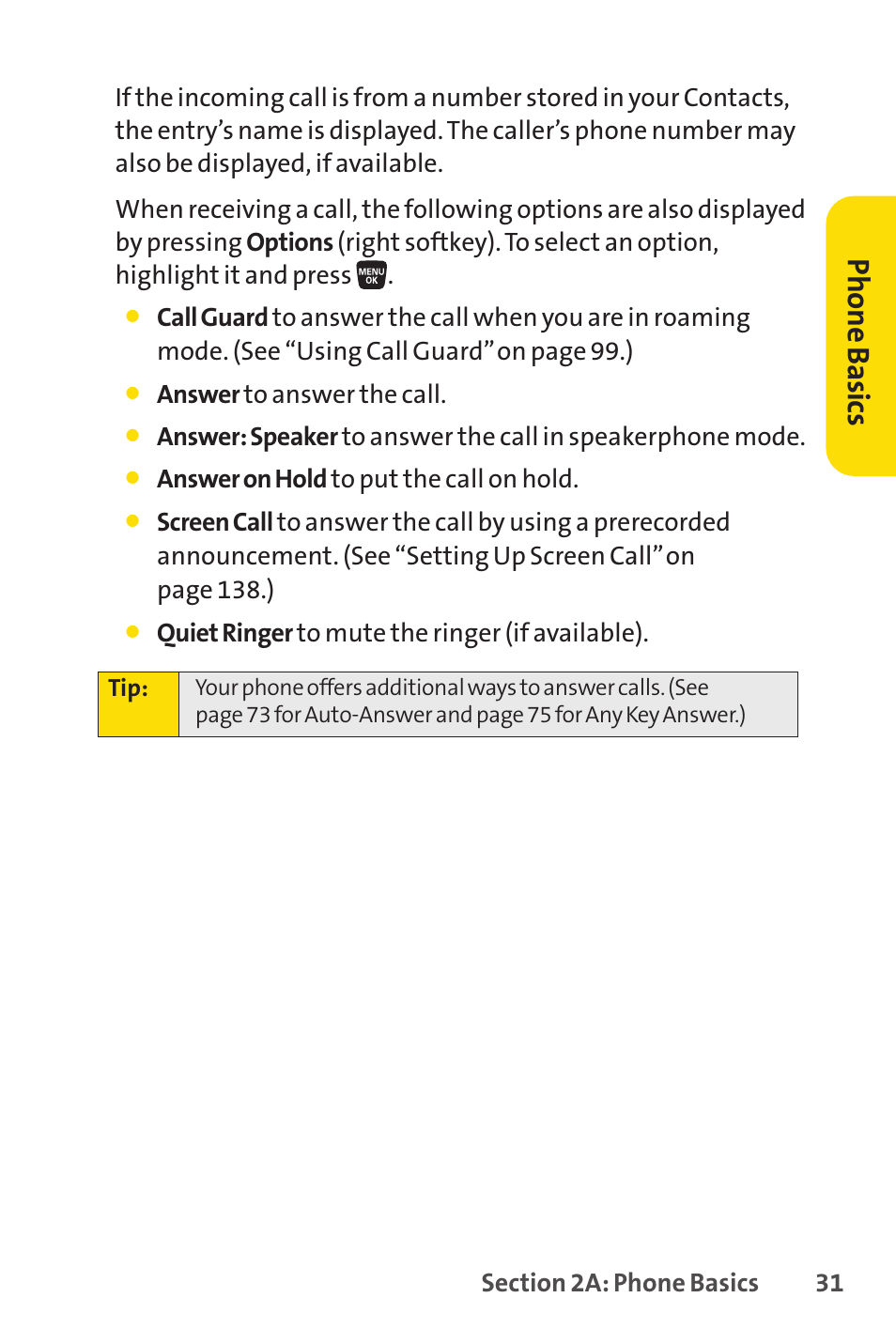Ph on e b as ics | Sanyo SCP-3200 User Manual | Page 47 / 281