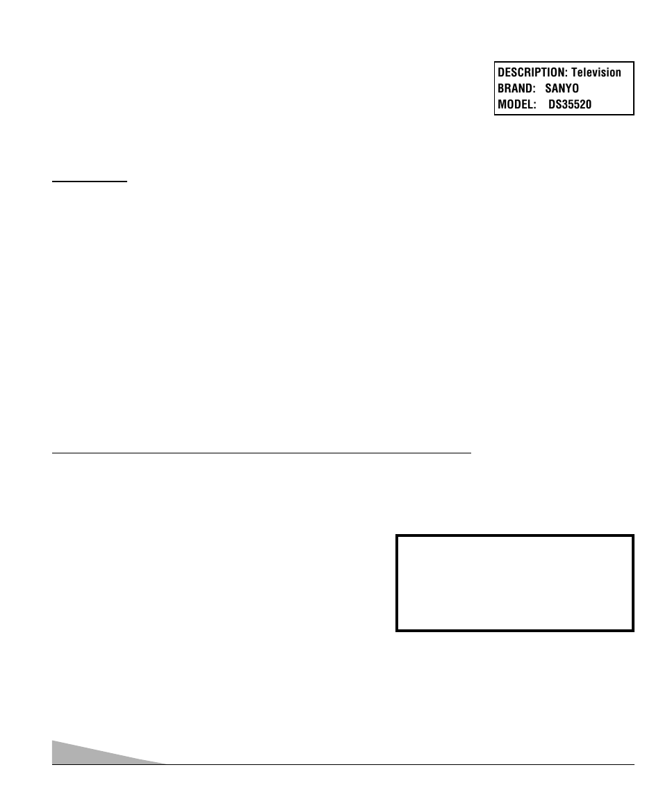 Mexico guarantee | Sanyo DS35520 User Manual | Page 22 / 68