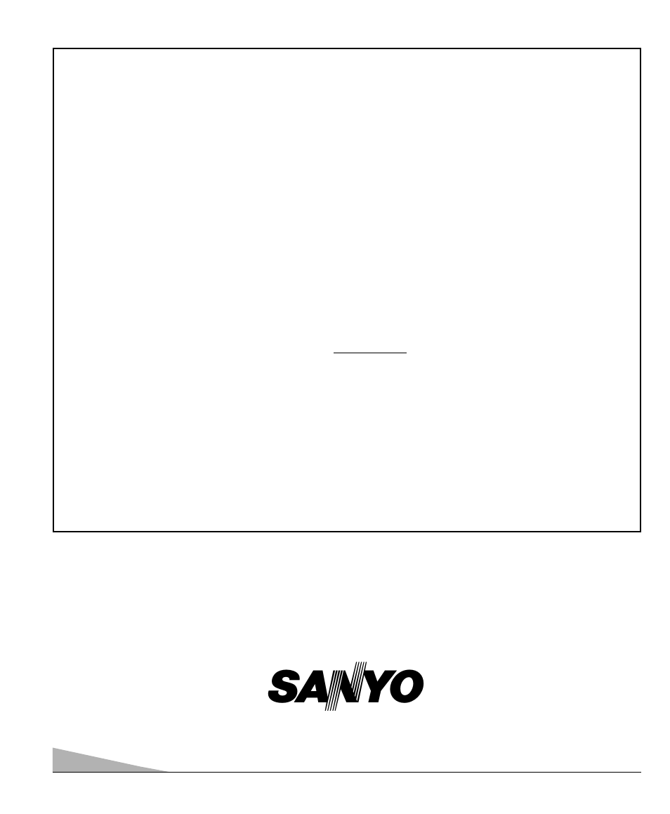 Garantie pour le canada et les états-unis, Garantie limitée d’un an | Sanyo DS35520 User Manual | Page 44 / 68