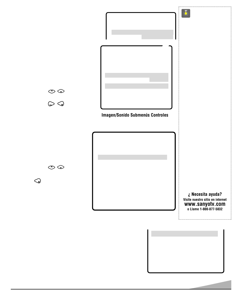 55 ajuste de canal inicial, Ajuste de imagen/sonido, Consejos rápidos | Sanyo DS35520 User Manual | Page 55 / 68