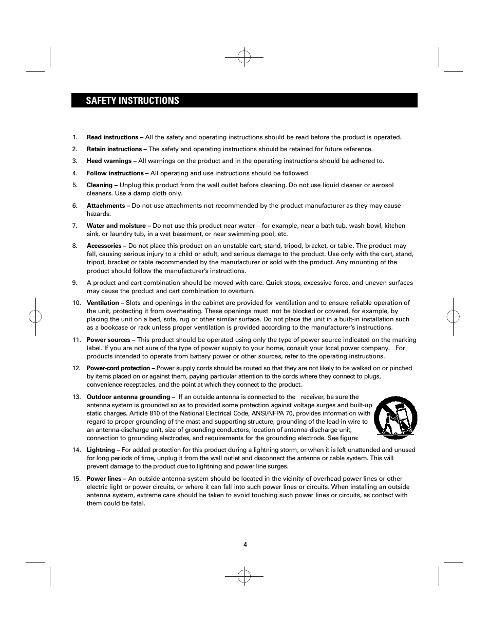 Safety instructions | Sanyo DTA-1800 User Manual | Page 4 / 21