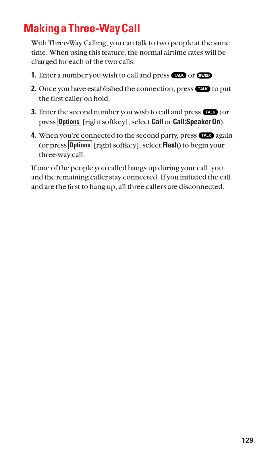 Making a three-way call | Sanyo Katana Cell Phone User Manual | Page 137 / 151