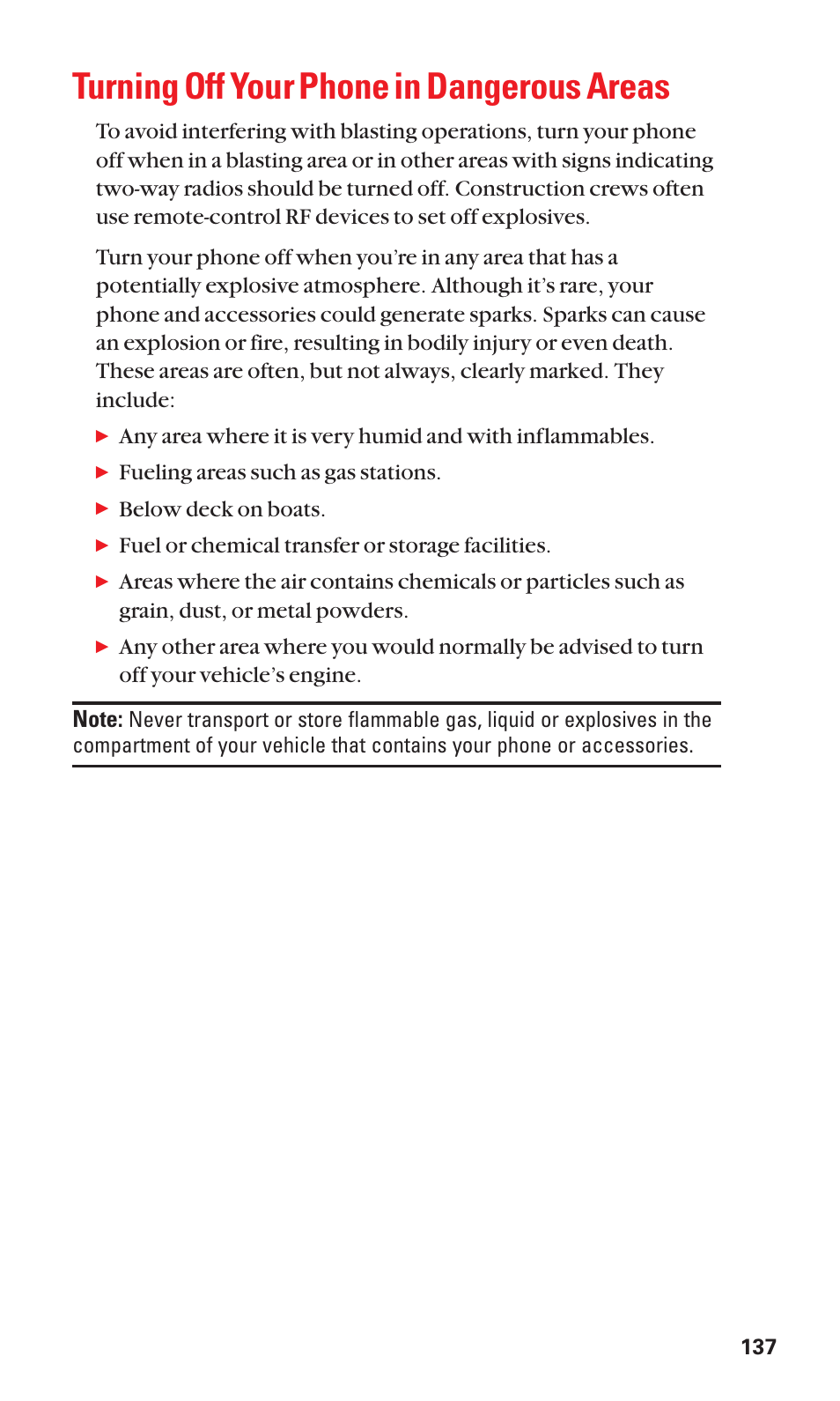 Turning off your phone in dangerous areas | Sanyo Katana Cell Phone User Manual | Page 145 / 151