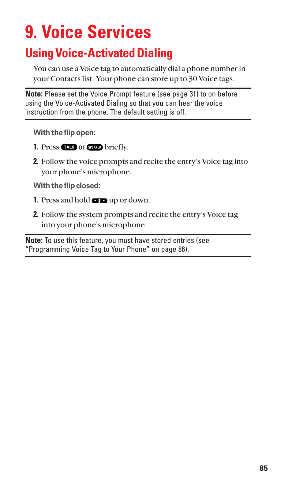 Voice services, Using voice-activated dialing | Sanyo Katana Cell Phone User Manual | Page 93 / 151