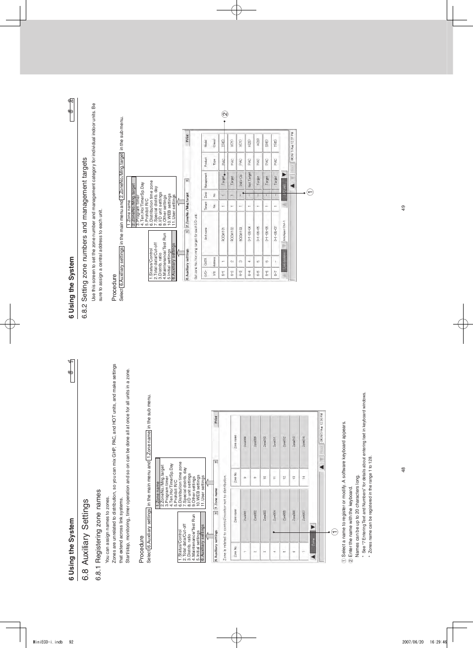 Intelligent controller (sha-kt256ba), Ux ili ar y 3 et tin gs, Remote control functions | 2 eg is te rin g zo ne am es | Sanyo CHX06052 User Manual | Page 110 / 190