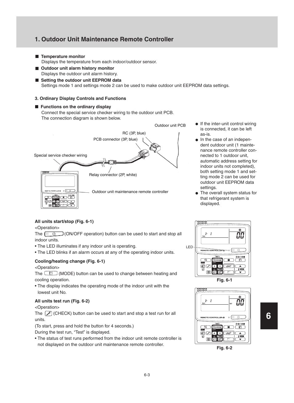 Outdoor unit maintenance remote controller | Sanyo CHX06052 User Manual | Page 181 / 190
