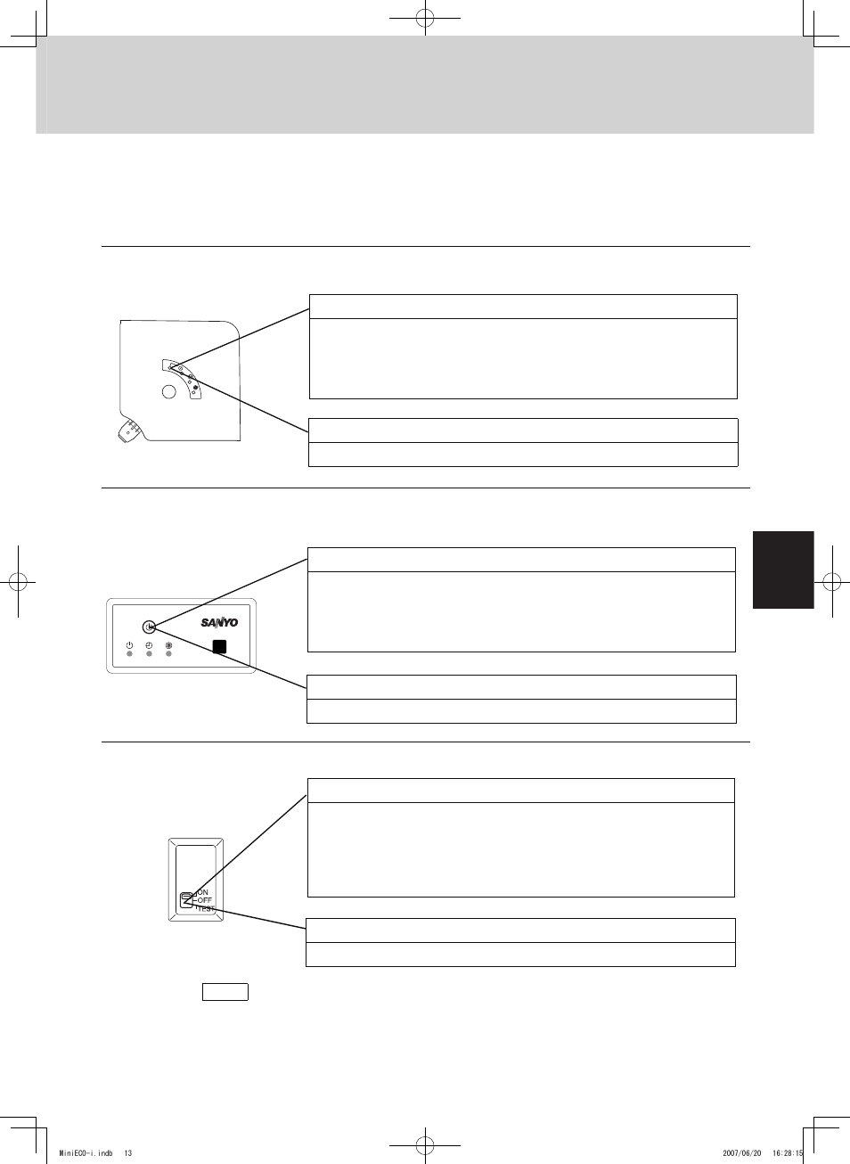 Wireless remote controller | Sanyo CHX06052 User Manual | Page 31 / 190