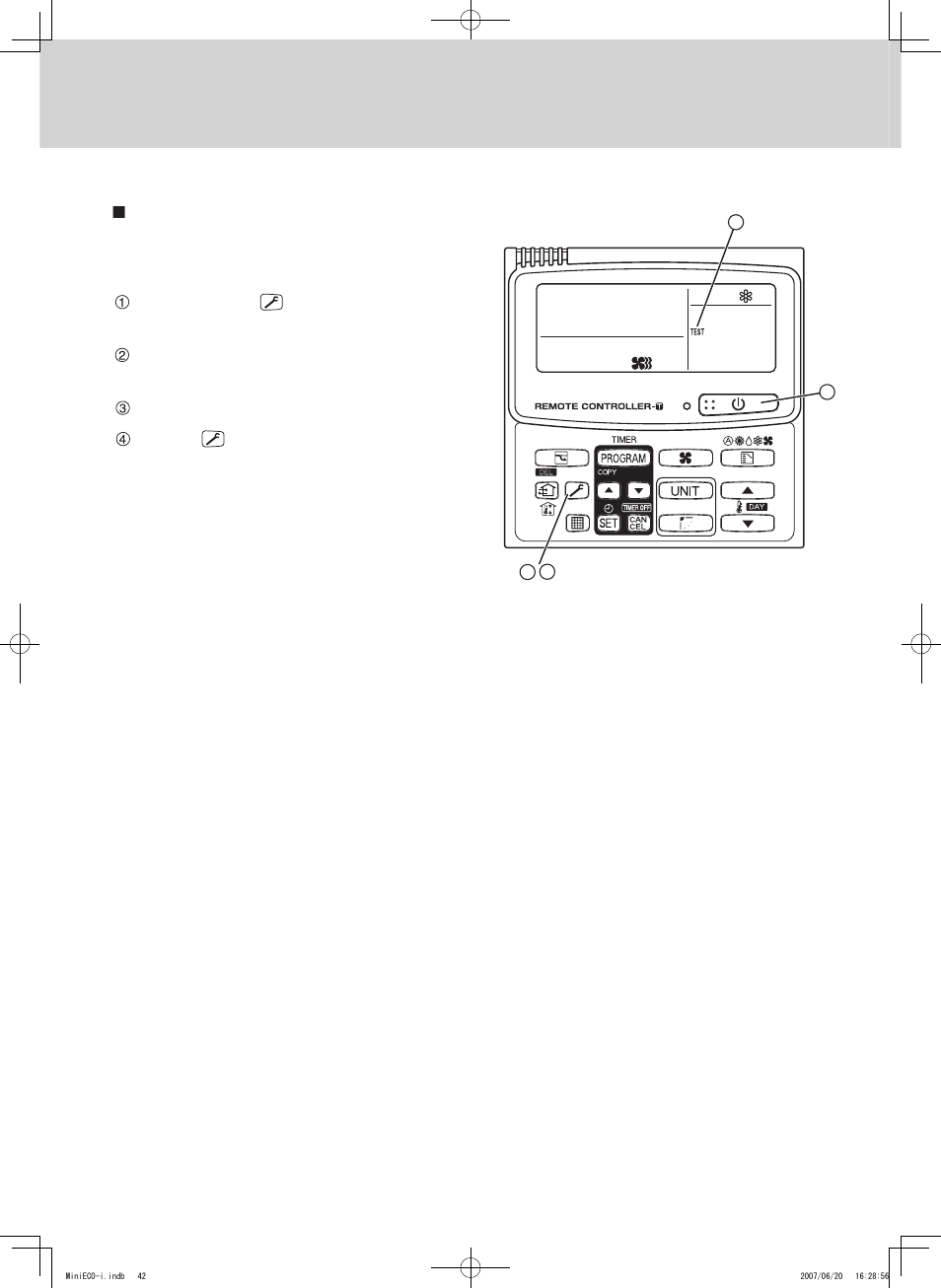 Timer remote controller (rcs-tm80bg), Ntest run function | Sanyo CHX06052 User Manual | Page 60 / 190