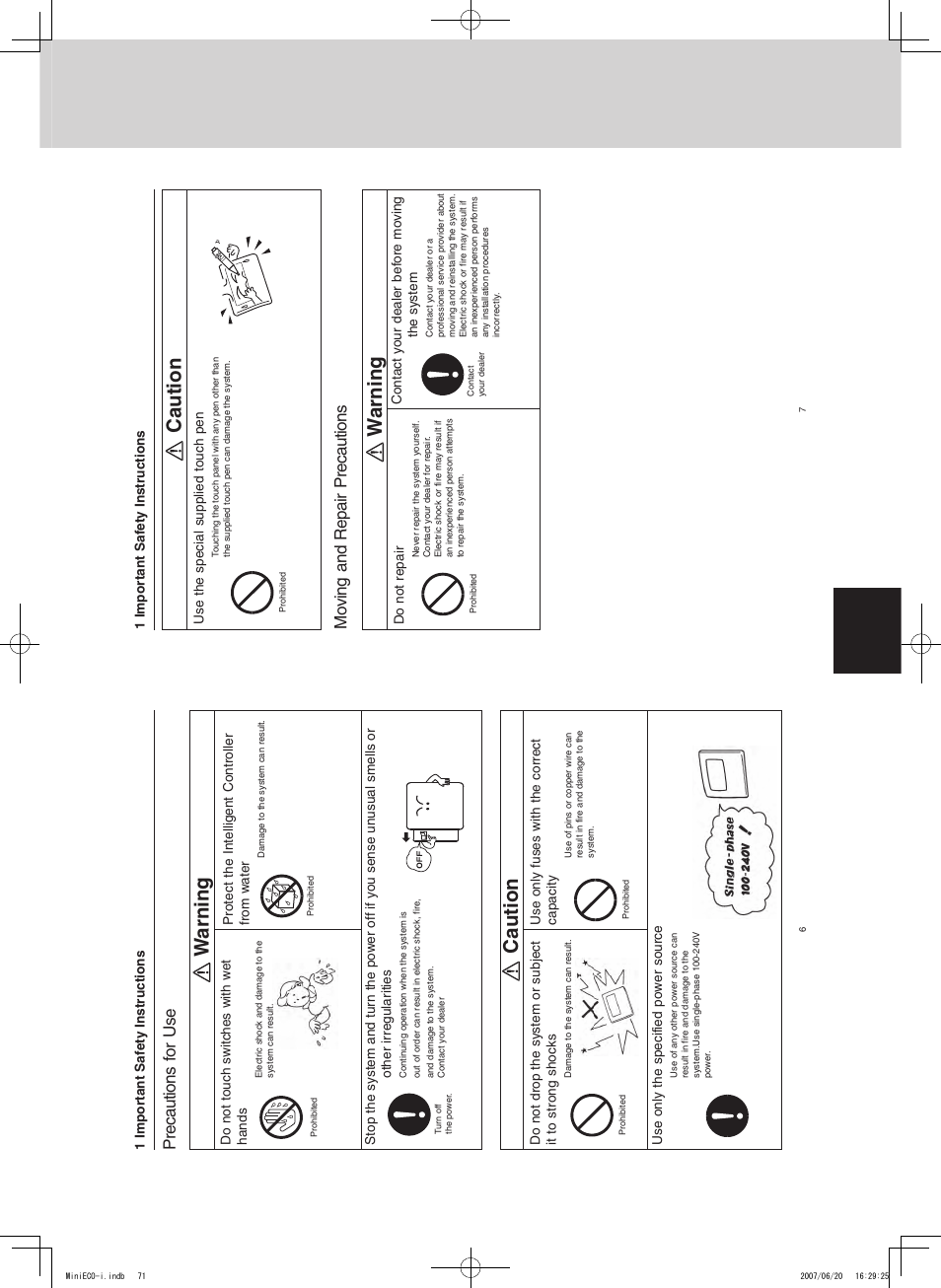 Au ti o n, Ar n in g, Intelligent controller (sha-kt256ba) | Ov in g an d 2 ep ai r 0 re ca ut io ns, 0re ca ut io ns r 5 se, Remote control functions | Sanyo CHX06052 User Manual | Page 89 / 190
