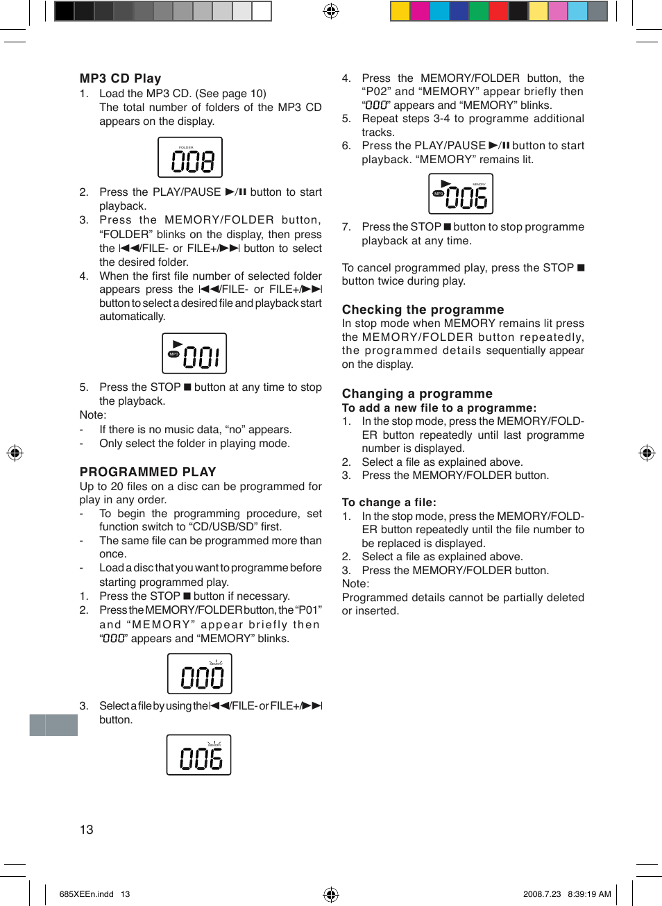 Sanyo MCD-UB685M User Manual | Page 14 / 52