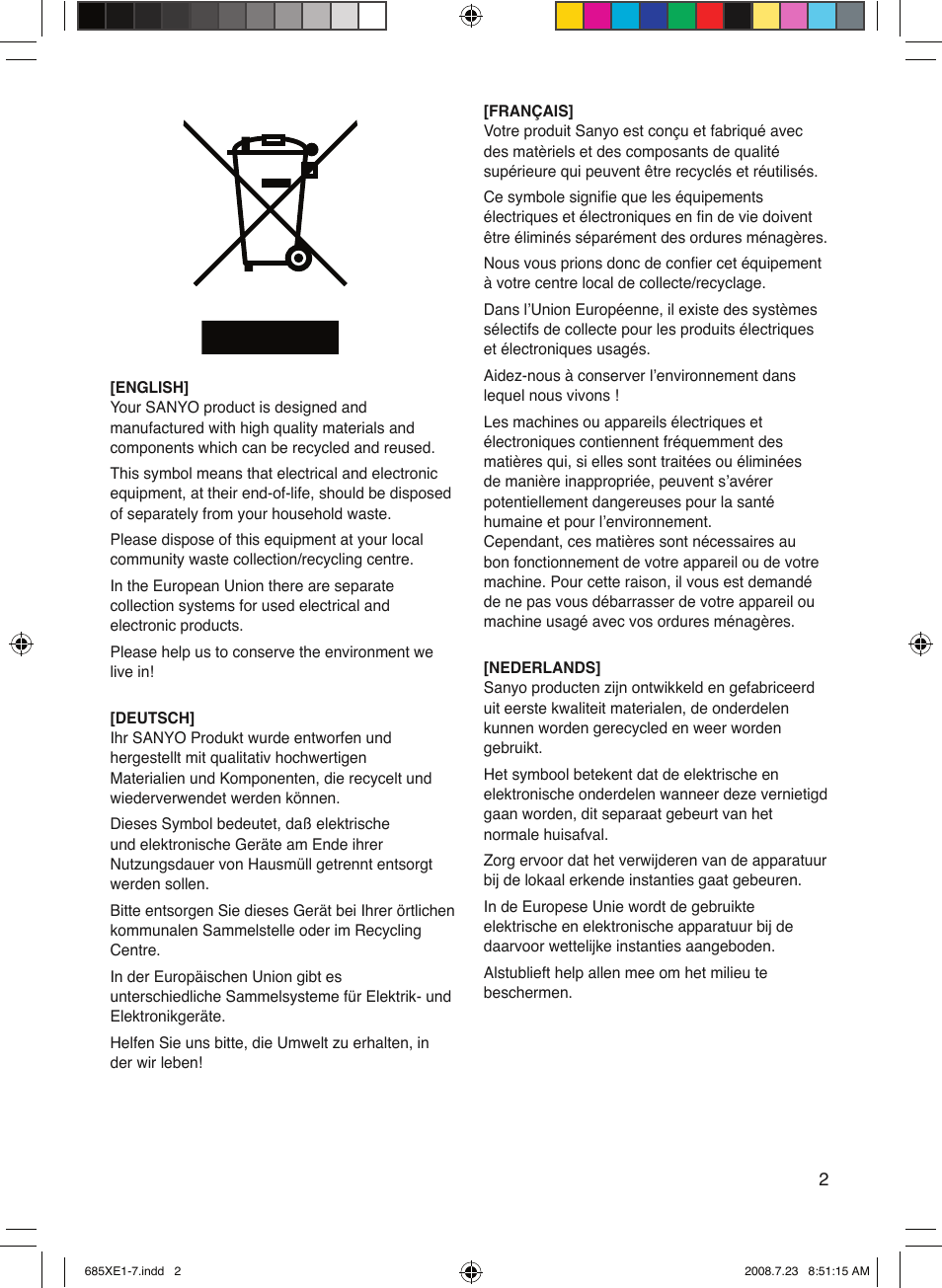 Sanyo MCD-UB685M User Manual | Page 3 / 52