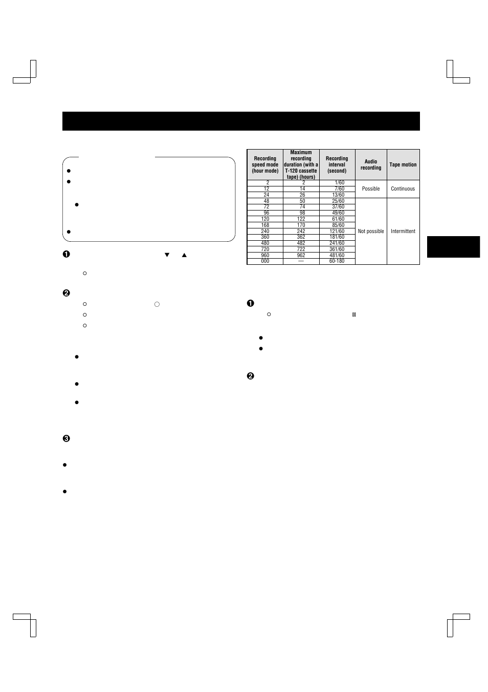 Normal recording, Record pause, Before starting | Sanyo TLS-9960 User Manual | Page 17 / 48
