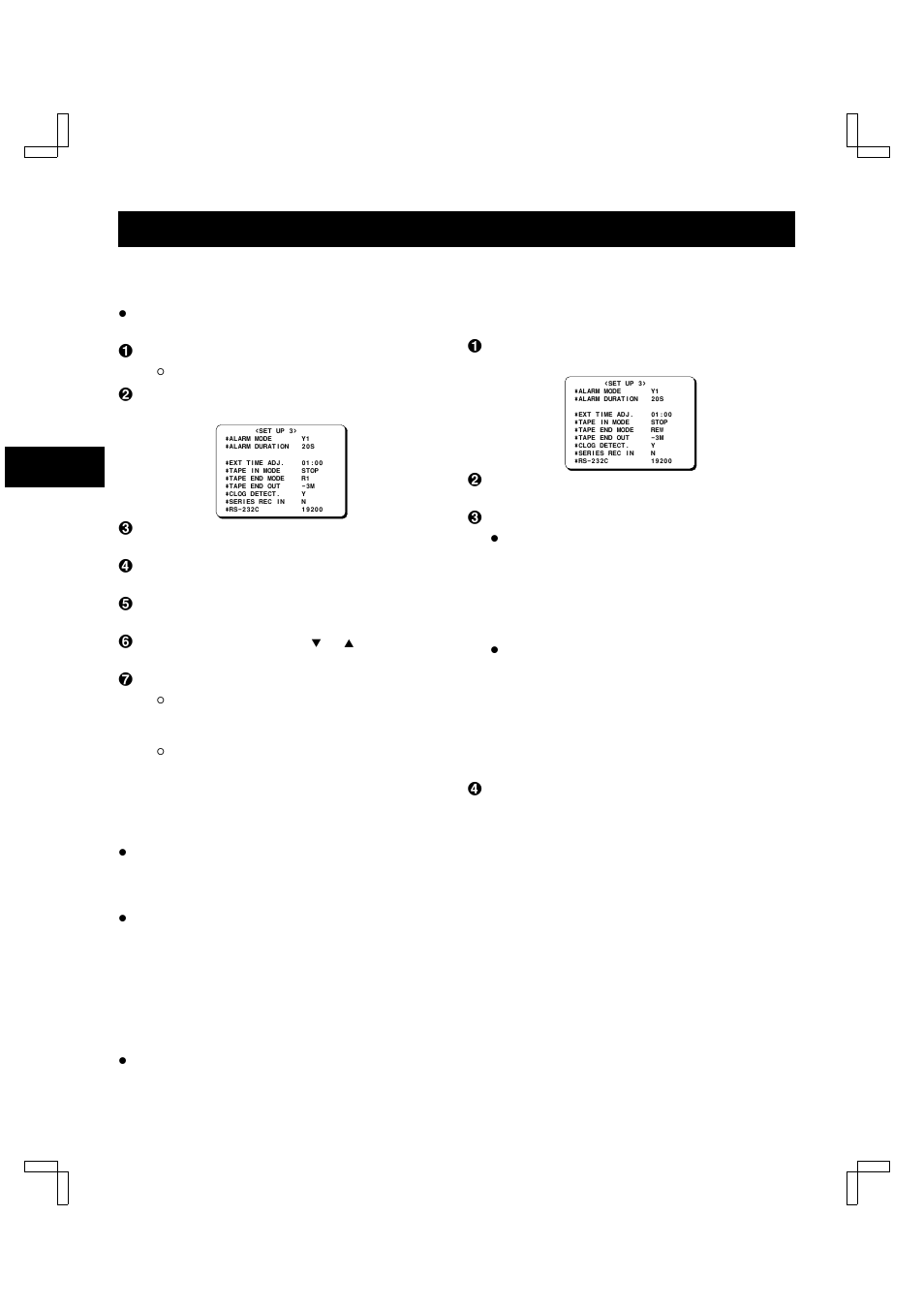 Autorepeat recording, Setting the mode at the end of the tape | Sanyo TLS-9960 User Manual | Page 20 / 48