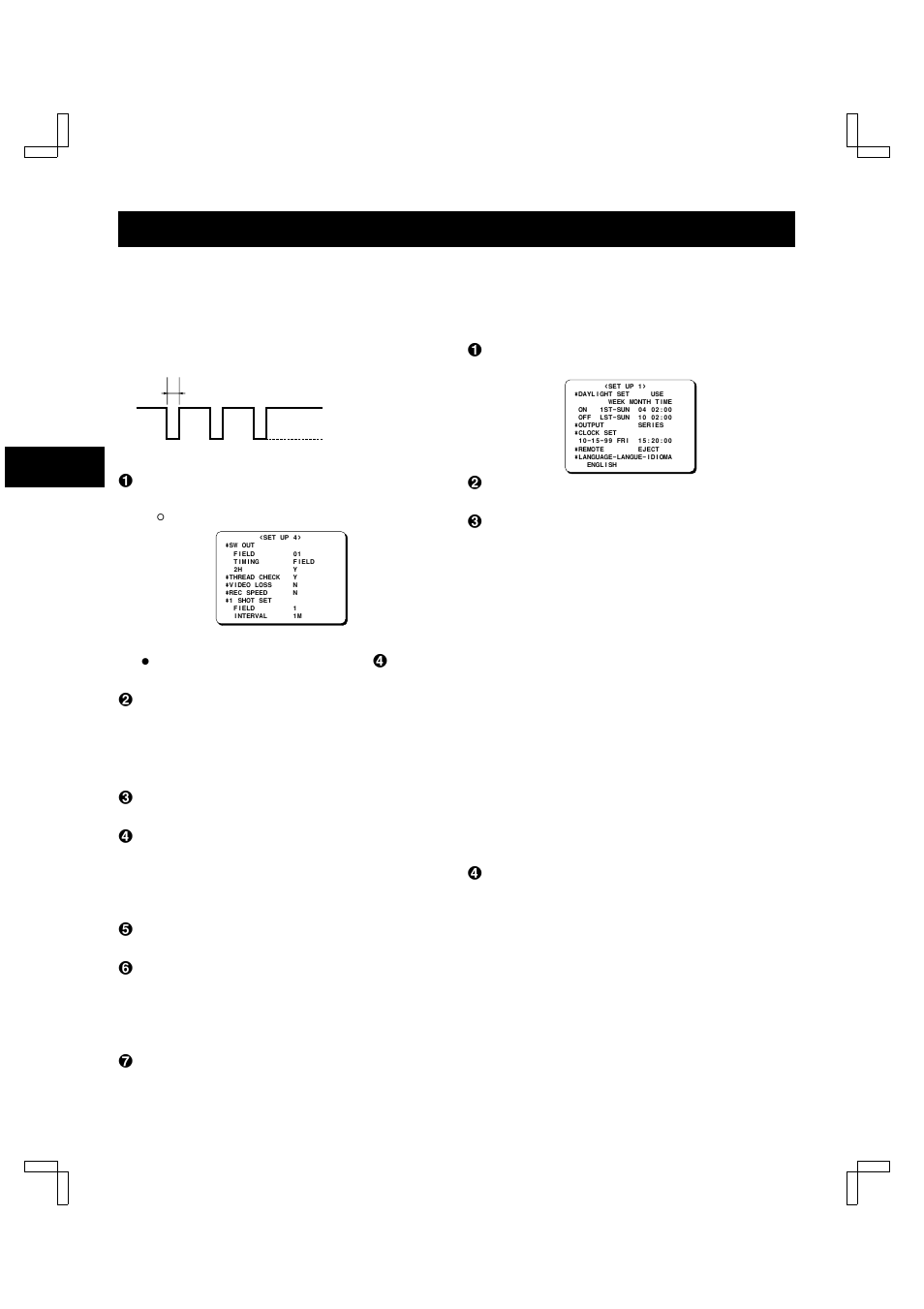 Output terminals, Sw out terminal, Series out/non rec out terminal setting | Sanyo TLS-9960 User Manual | Page 40 / 48