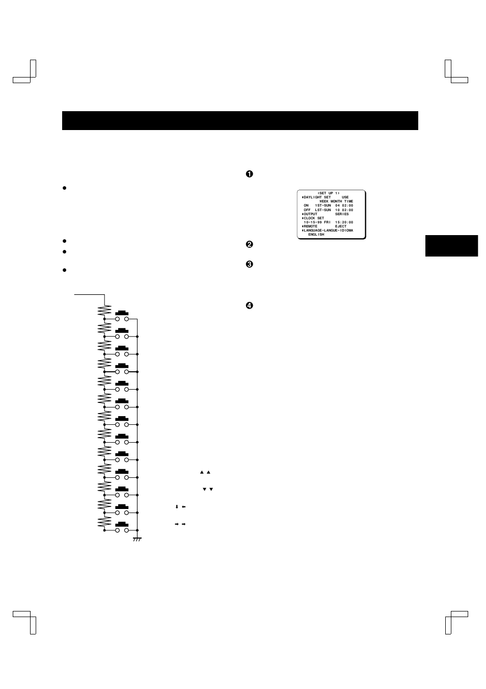Output terminals, Remote jack, Remote control setting | Sanyo TLS-9960 User Manual | Page 41 / 48