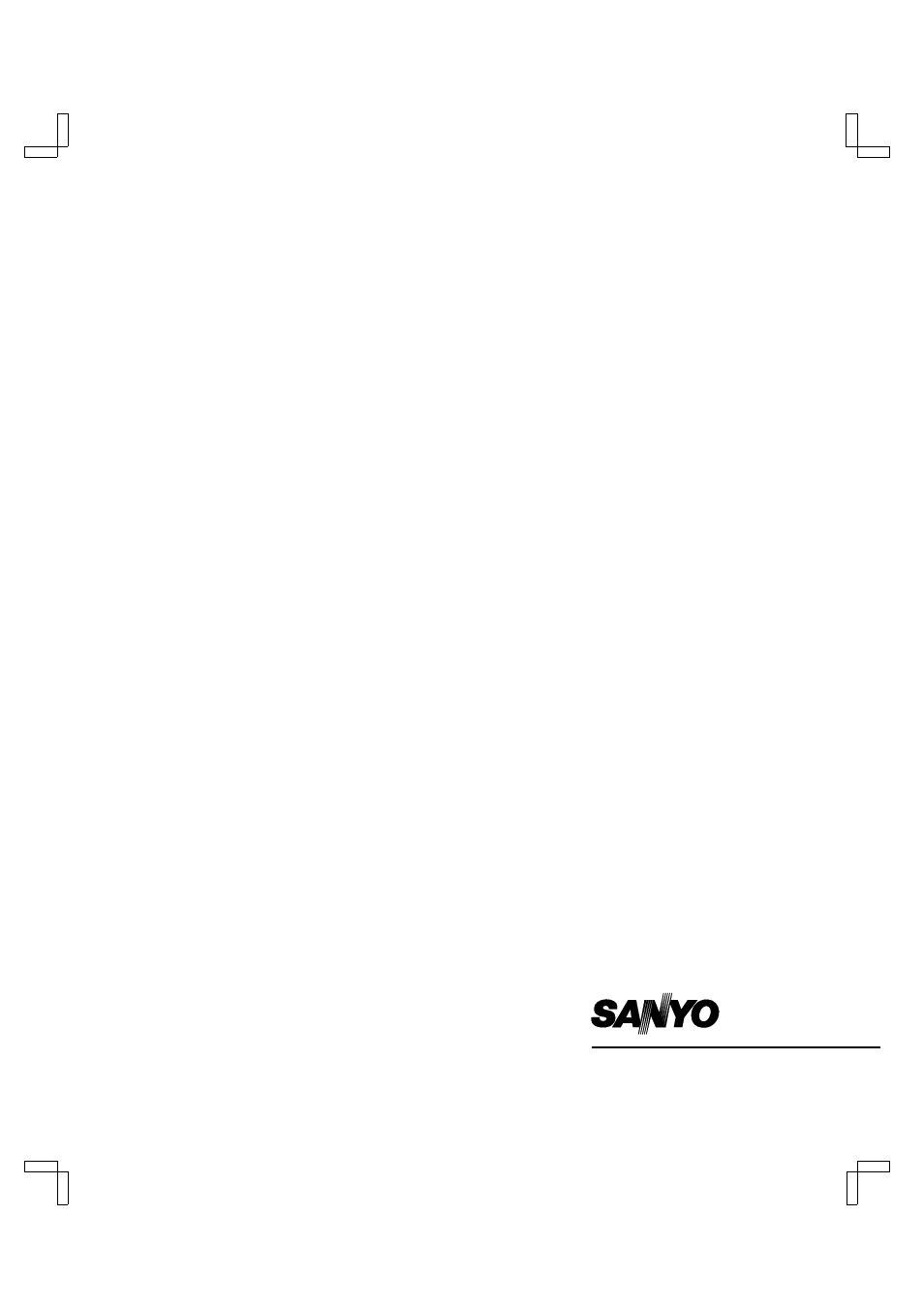 Sanyo TLS-9960 User Manual | Page 48 / 48