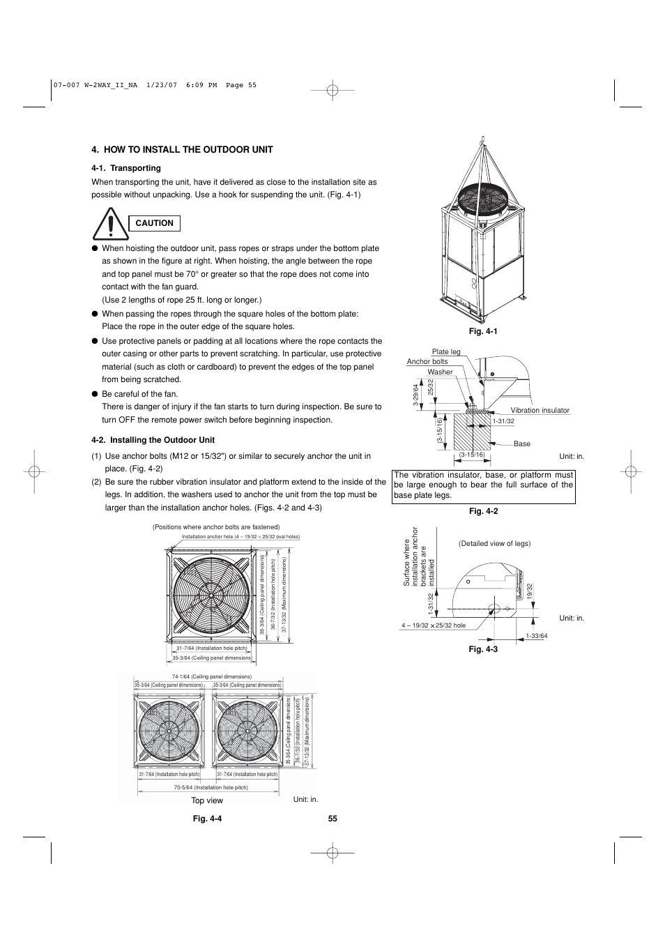 How to install the outdoor unit | Sanyo R410A User Manual | Page 55 / 96