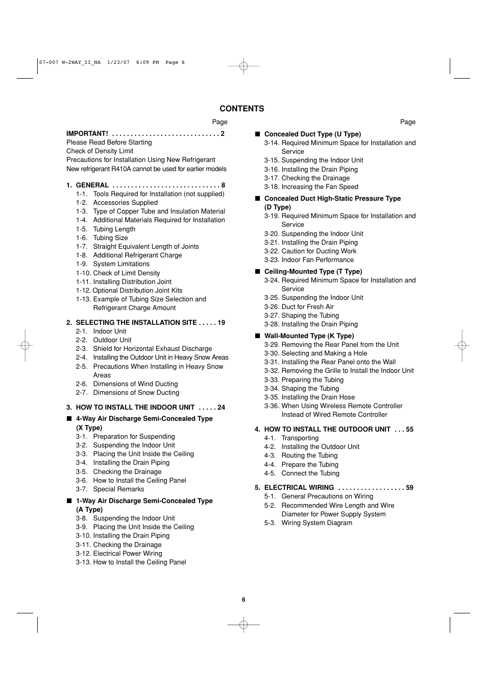 Sanyo R410A User Manual | Page 6 / 96