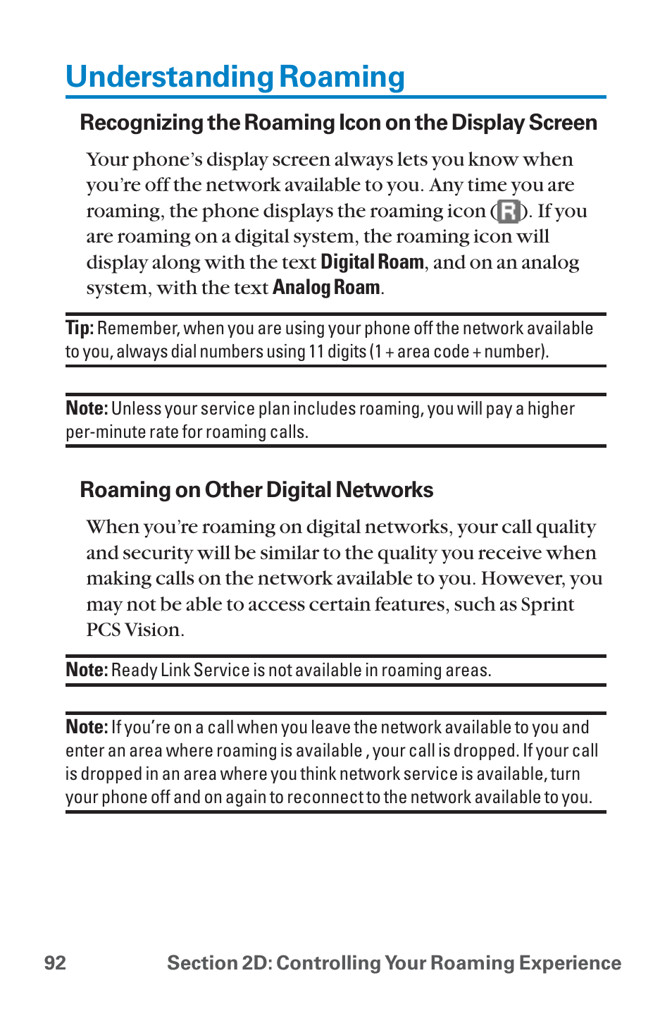 Understanding roaming | Sanyo QWEST SCP-8300 User Manual | Page 108 / 310