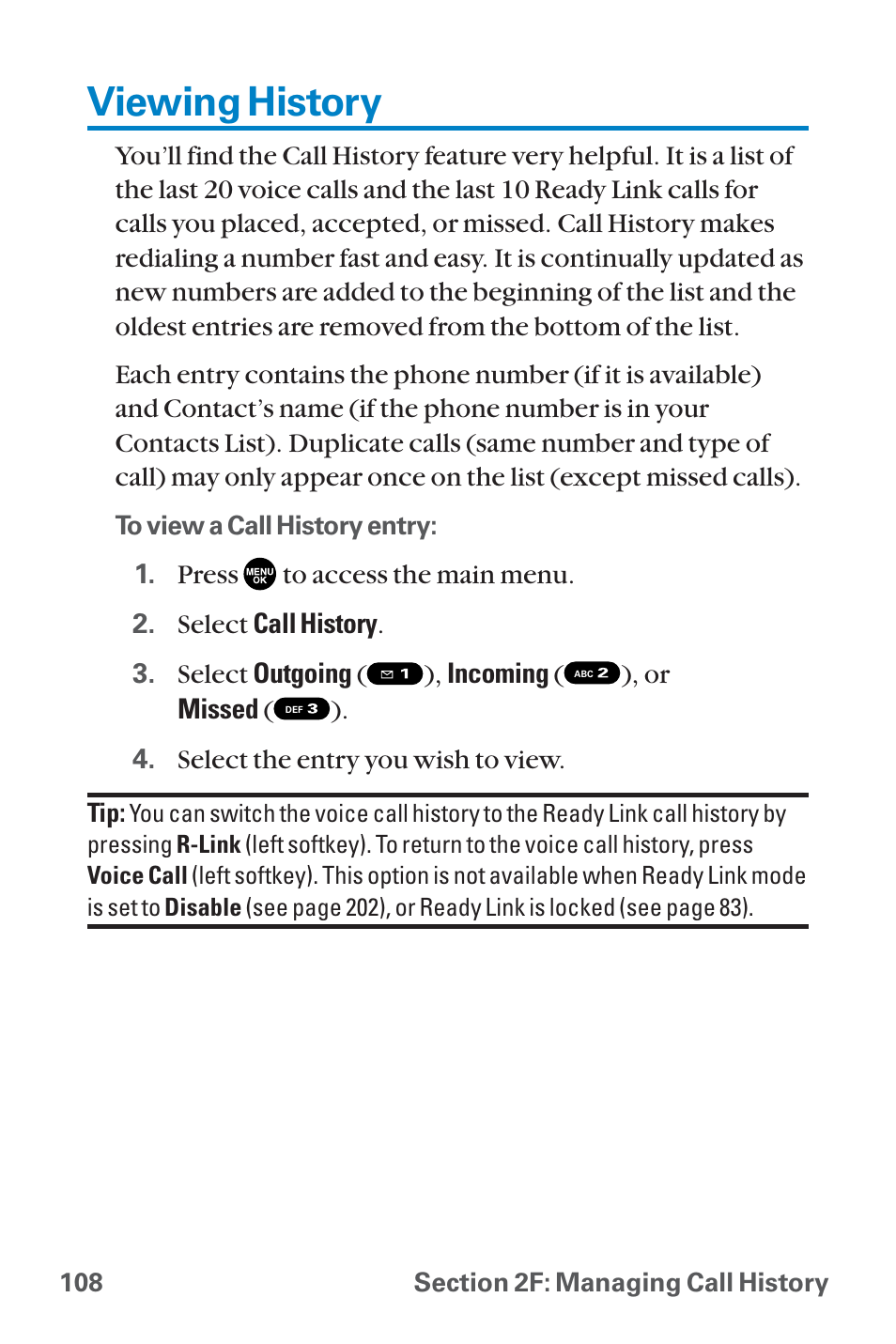 Viewing history | Sanyo QWEST SCP-8300 User Manual | Page 124 / 310