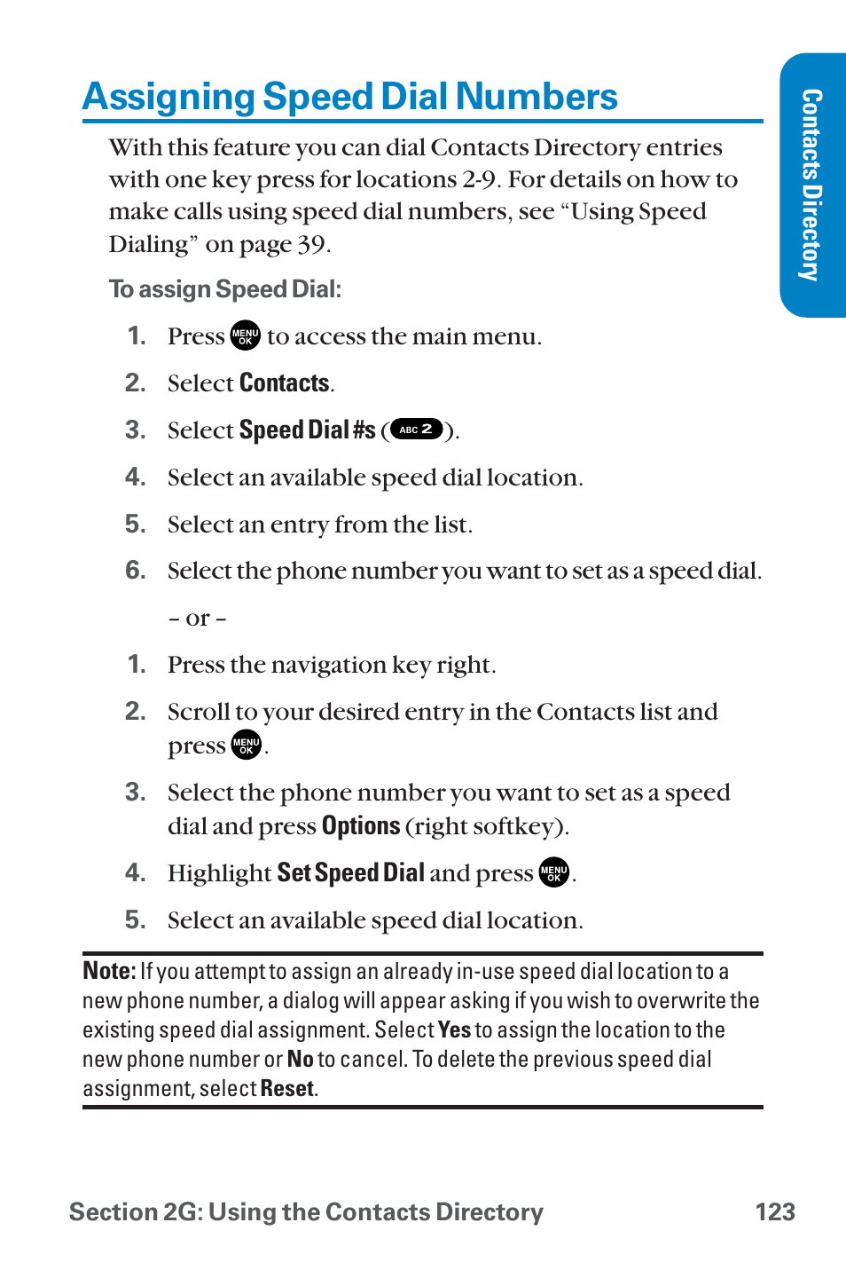 Assigning speed dial numbers | Sanyo QWEST SCP-8300 User Manual | Page 139 / 310