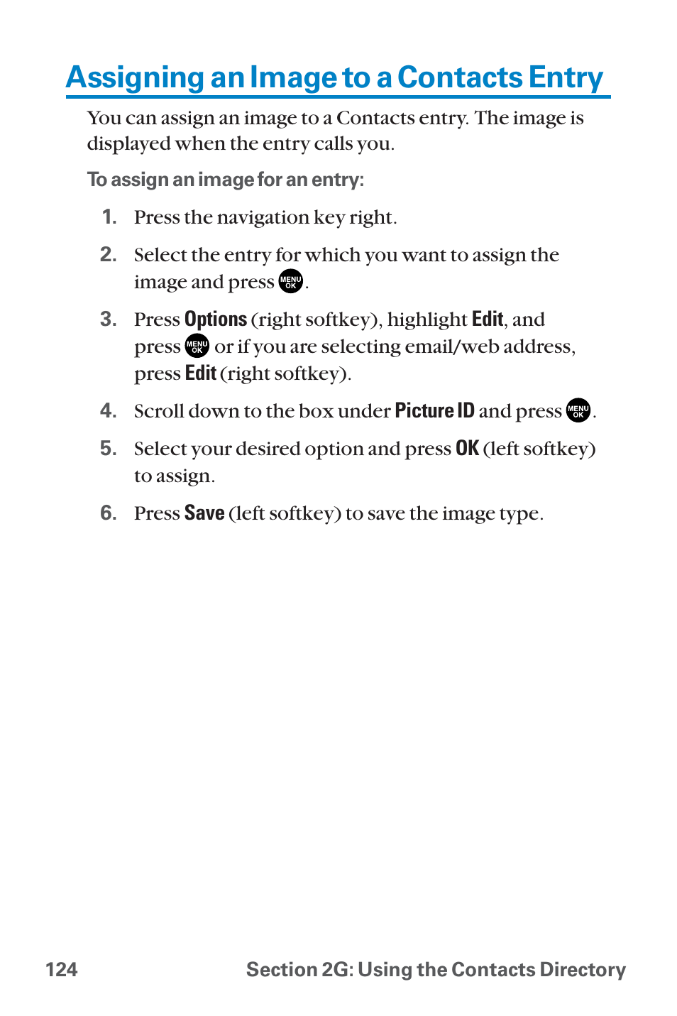 Assigning an image to a cont, Assigning an image to a contacts entry | Sanyo QWEST SCP-8300 User Manual | Page 140 / 310