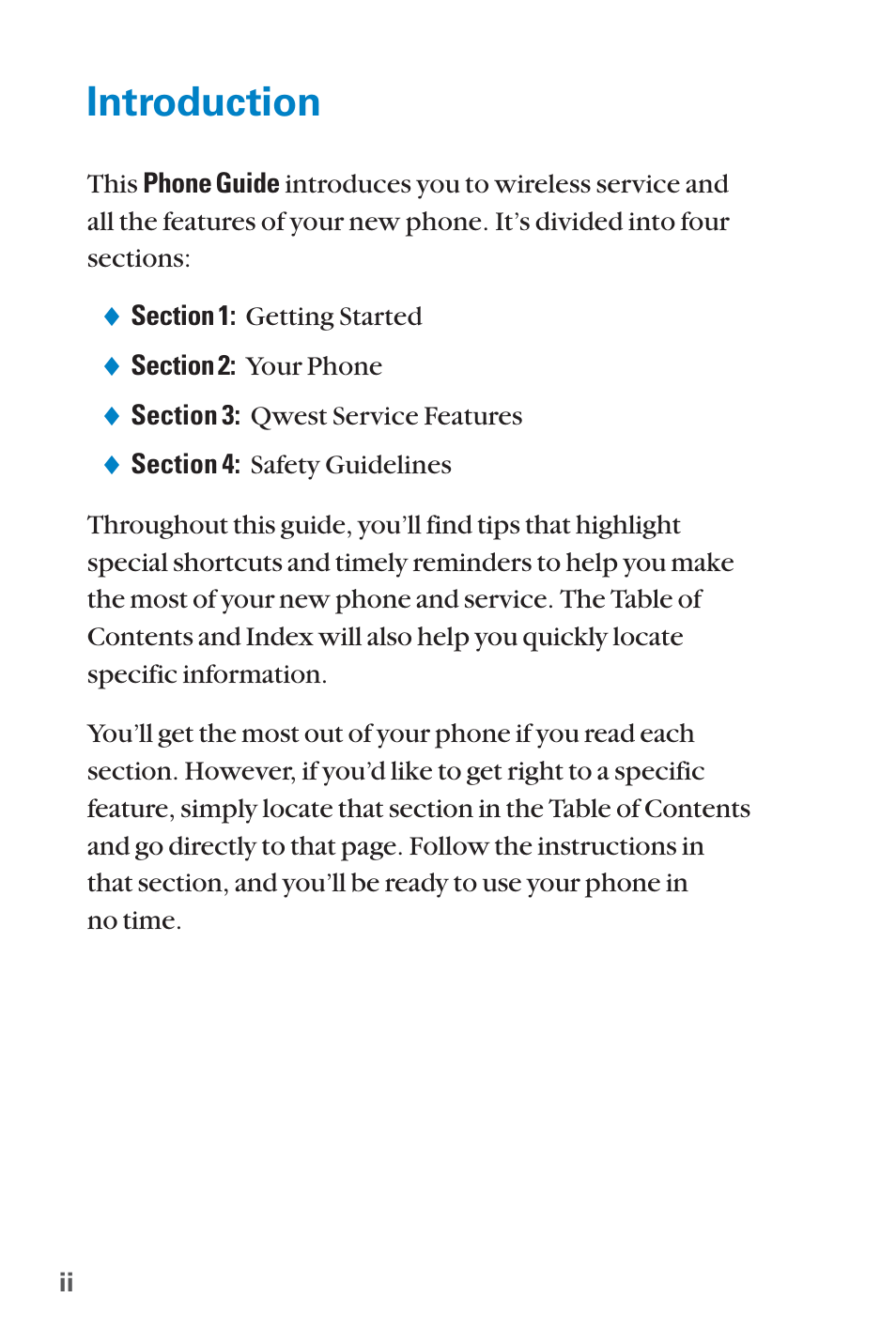 Welcome to qwest, Introduction | Sanyo QWEST SCP-8300 User Manual | Page 16 / 310