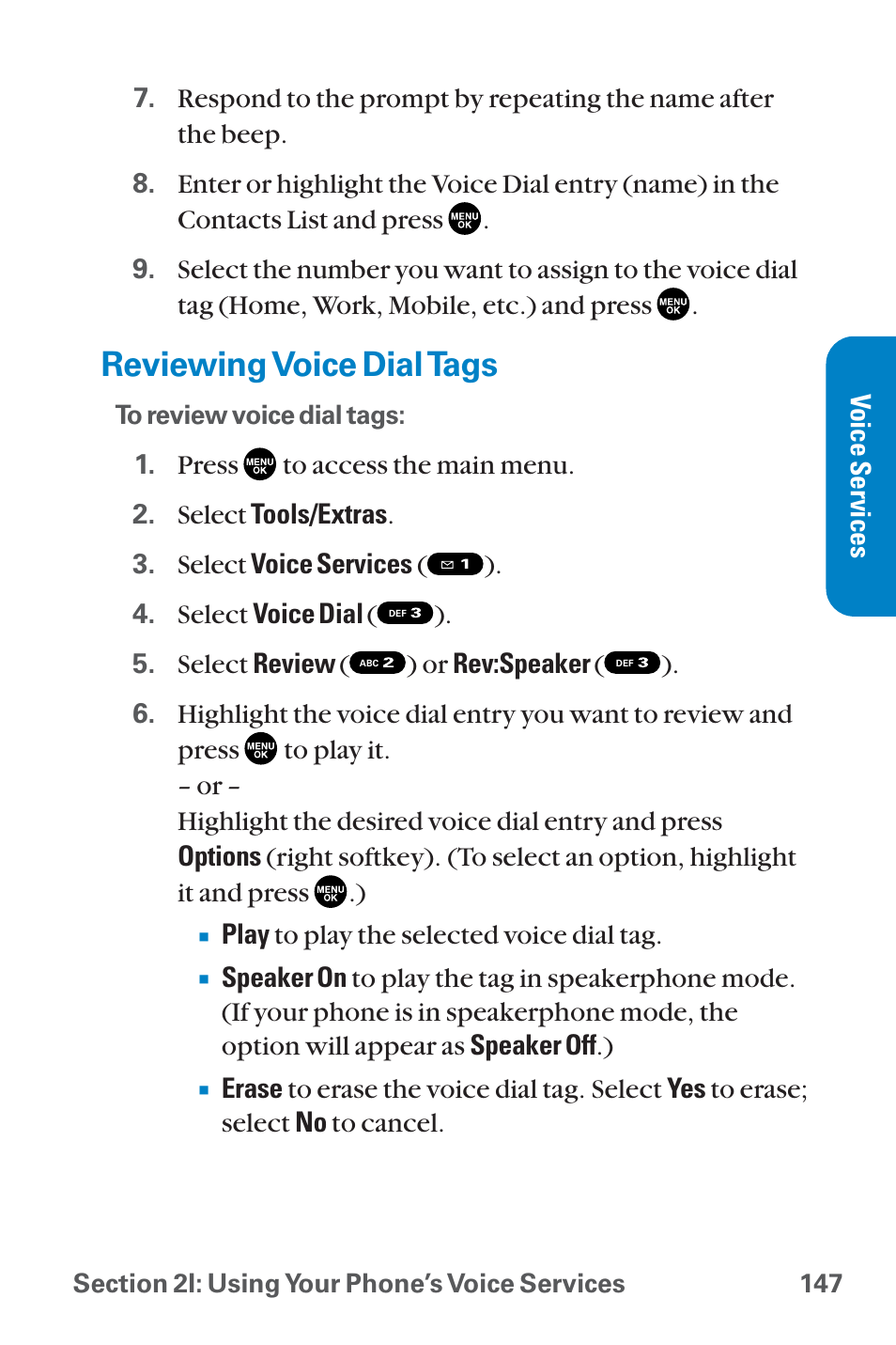 Reviewing voice dial tags | Sanyo QWEST SCP-8300 User Manual | Page 163 / 310