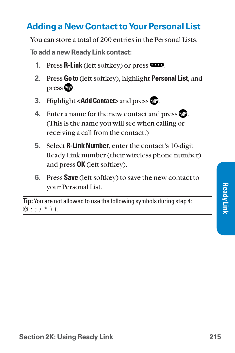 Adding a new contact to your, Adding a new contact to your personal list | Sanyo QWEST SCP-8300 User Manual | Page 231 / 310