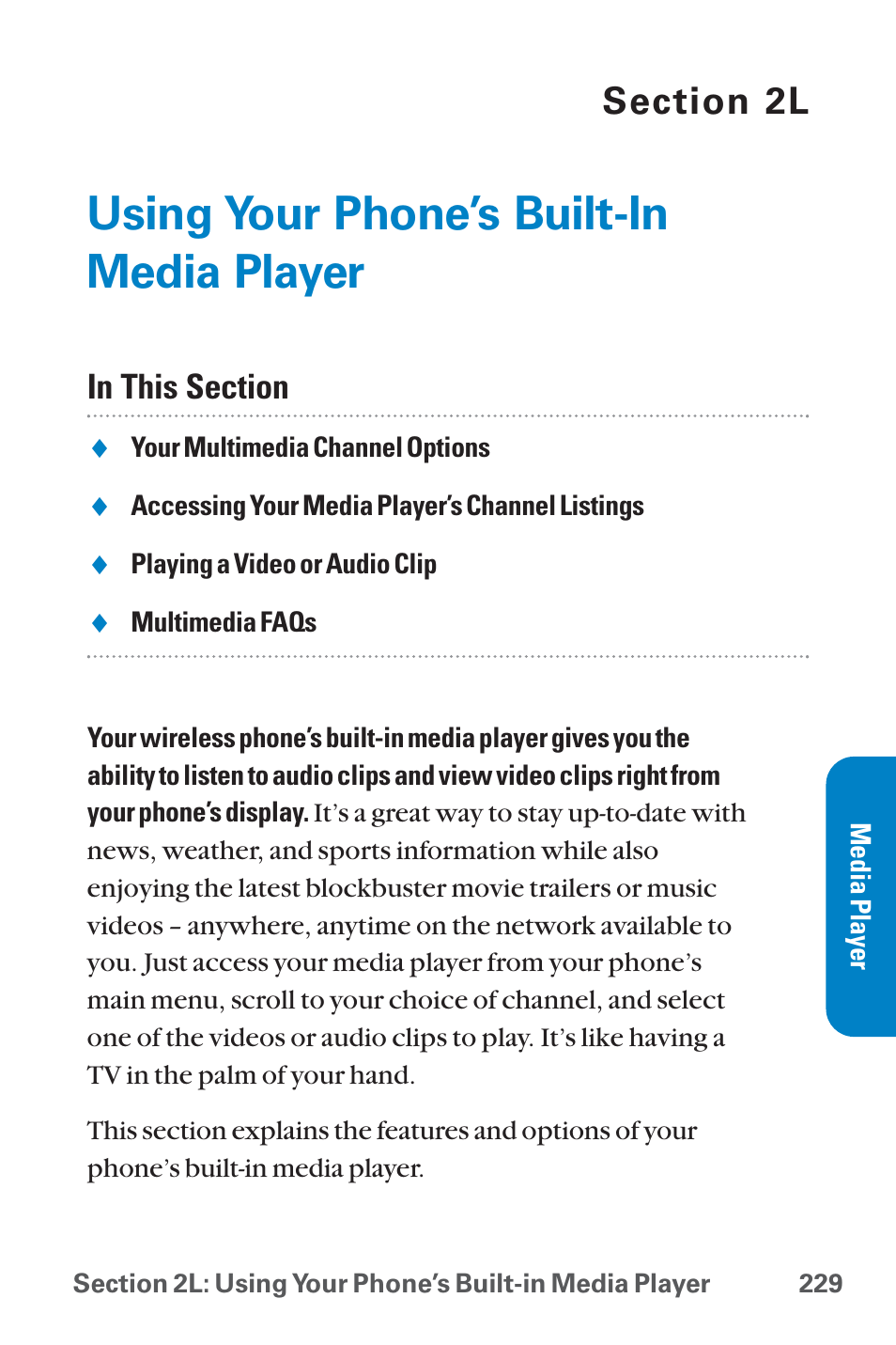 Using your phone’s built-in, Using your phone’s built-in media player | Sanyo QWEST SCP-8300 User Manual | Page 245 / 310