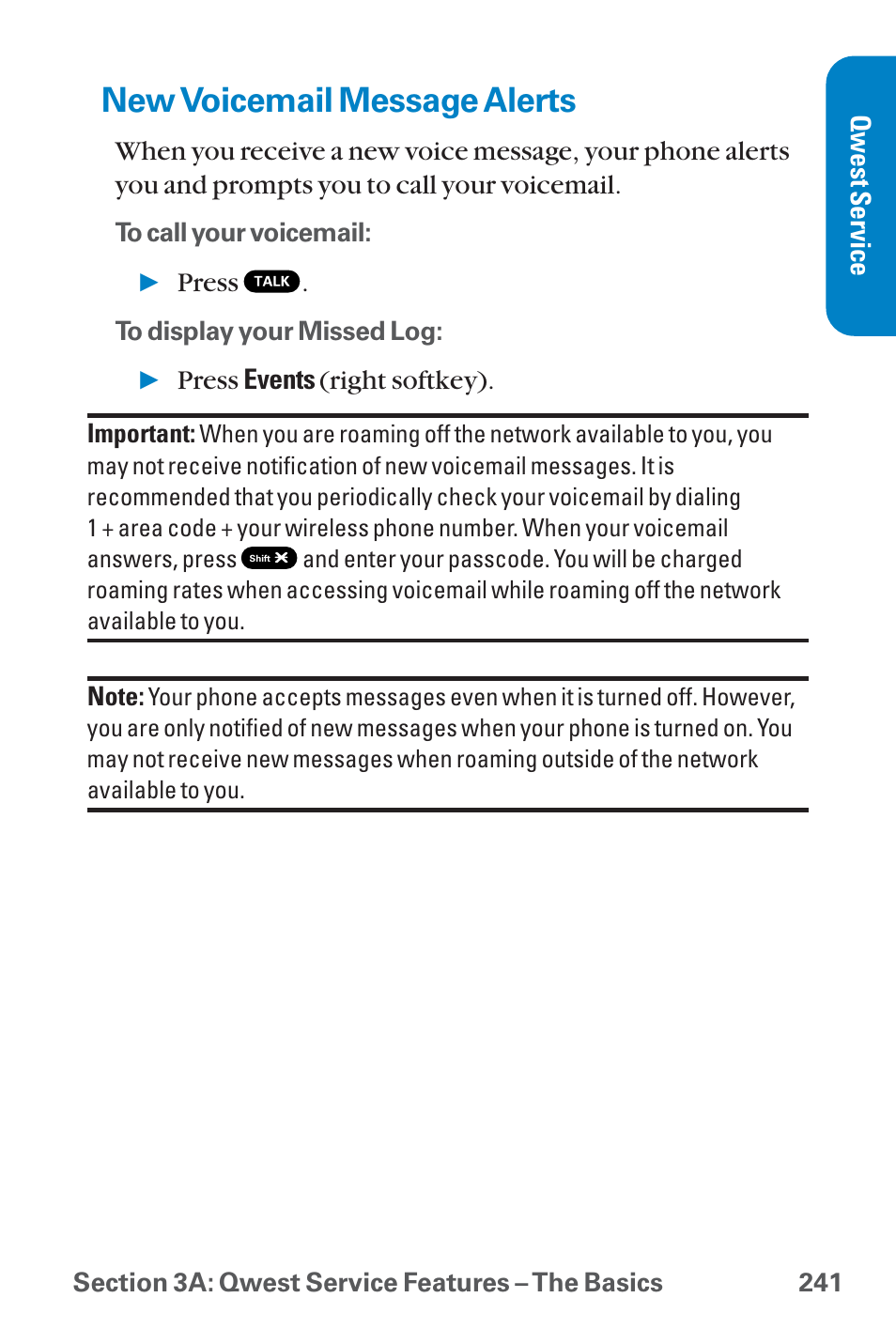 New voicemail message alerts | Sanyo QWEST SCP-8300 User Manual | Page 257 / 310