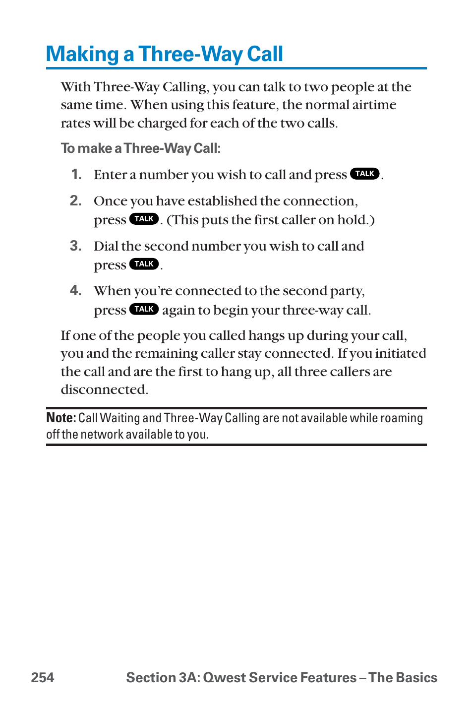 Making a three-way call | Sanyo QWEST SCP-8300 User Manual | Page 270 / 310