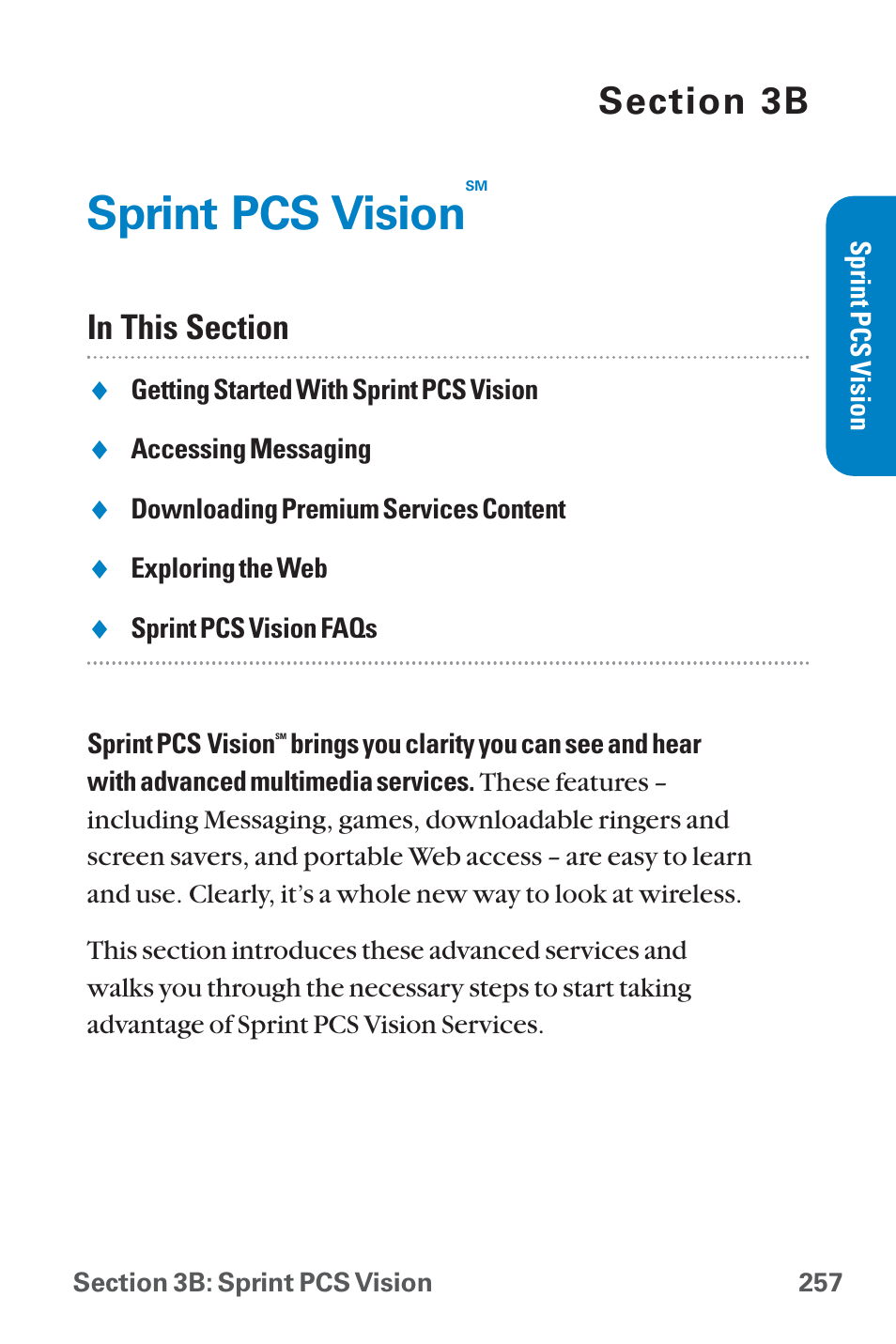 Sprint pcs vision | Sanyo QWEST SCP-8300 User Manual | Page 273 / 310