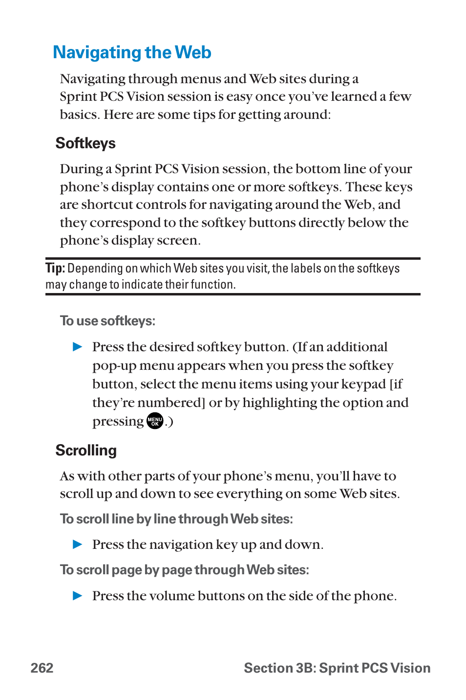 Navigating the web | Sanyo QWEST SCP-8300 User Manual | Page 278 / 310