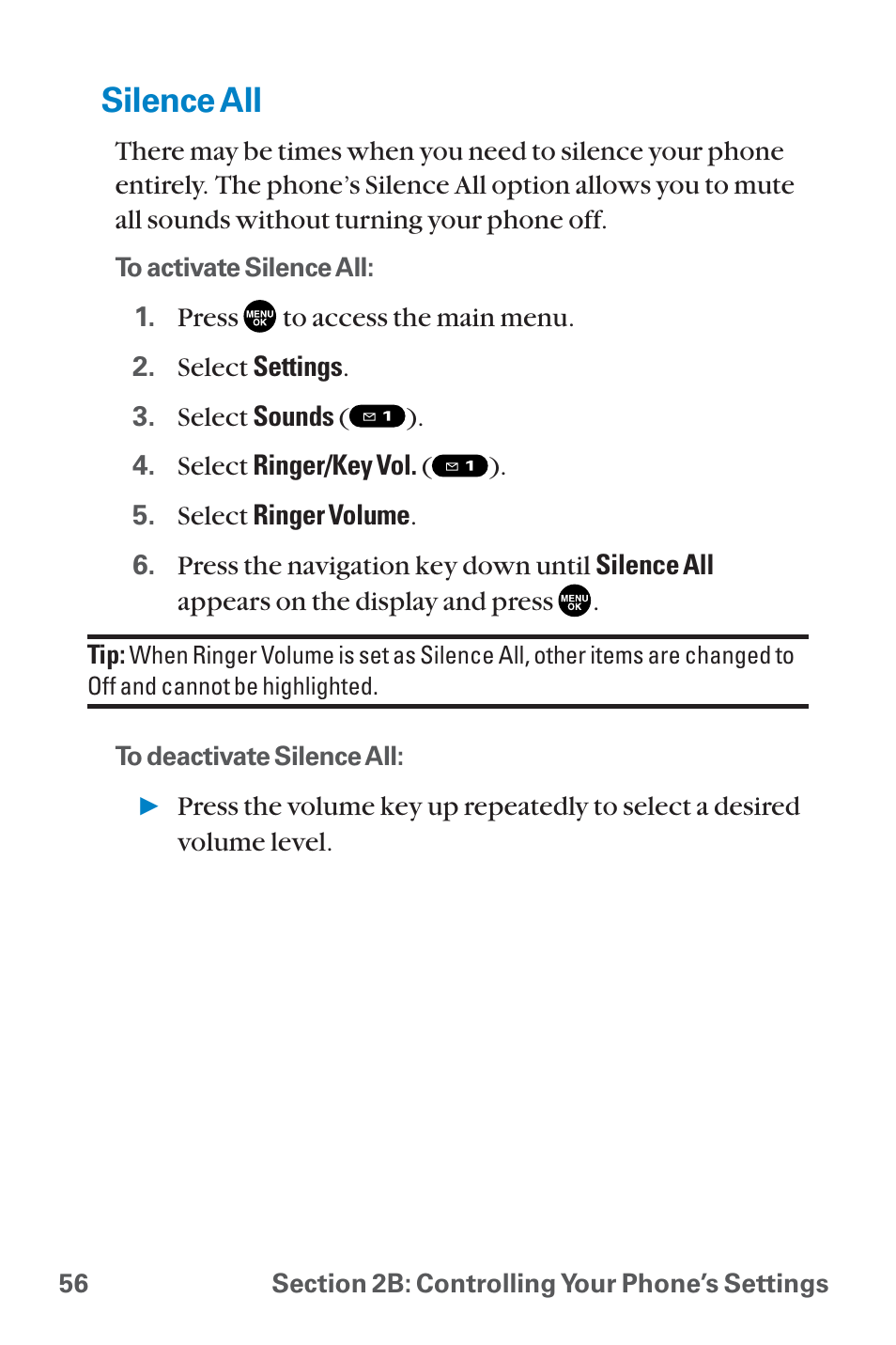 Silence all | Sanyo QWEST SCP-8300 User Manual | Page 72 / 310