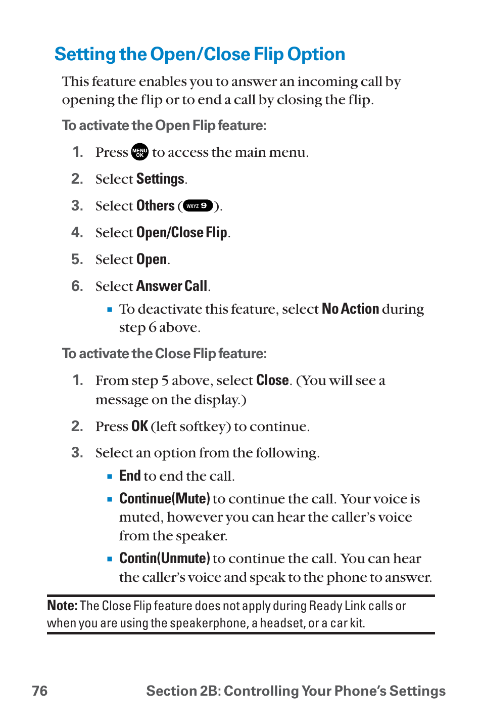 Setting the open/close flip, Setting the open/close flip option | Sanyo QWEST SCP-8300 User Manual | Page 92 / 310