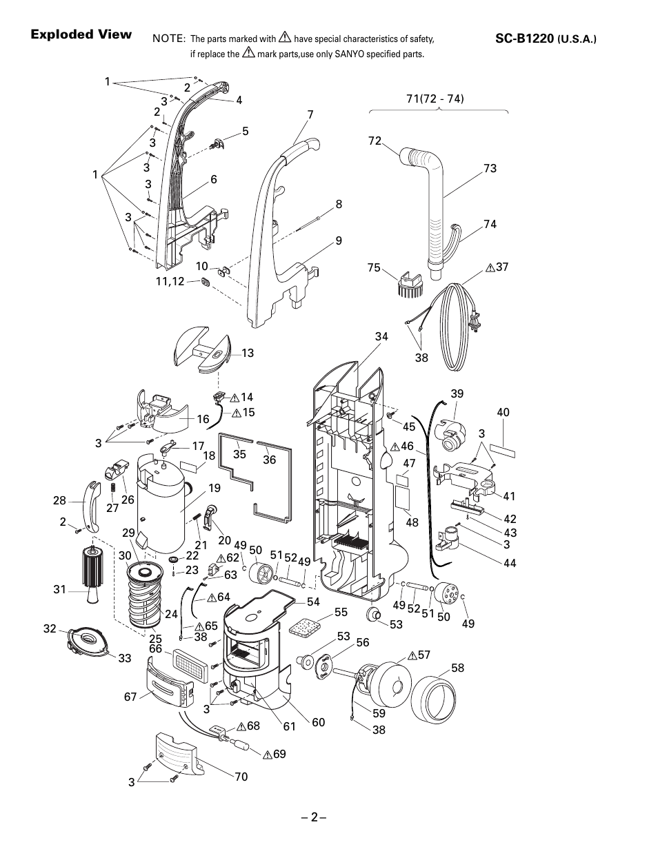 Sanyo SC-B1220 User Manual | Page 2 / 4