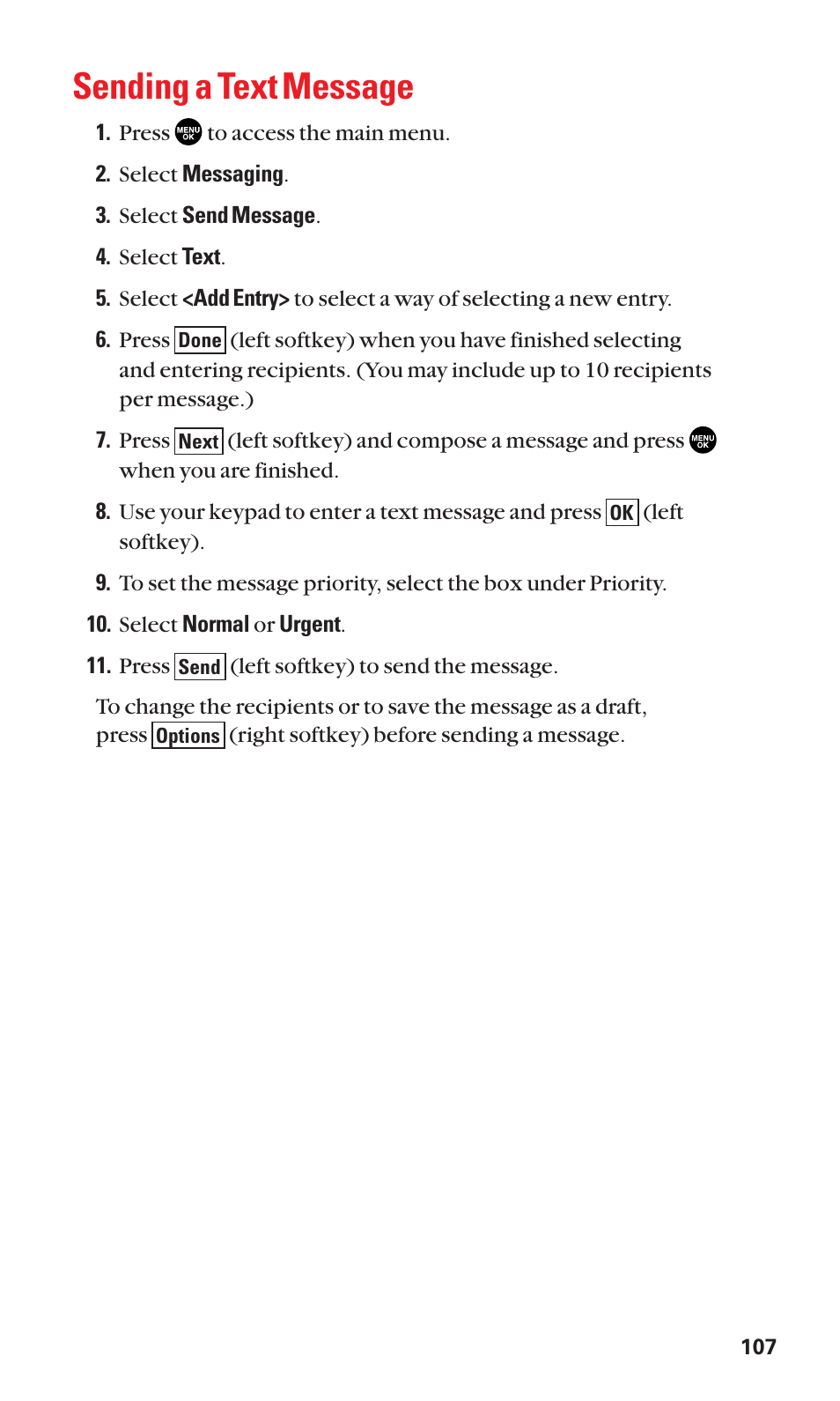 Sending a text message | Sanyo SCP-3100 User Manual | Page 115 / 157