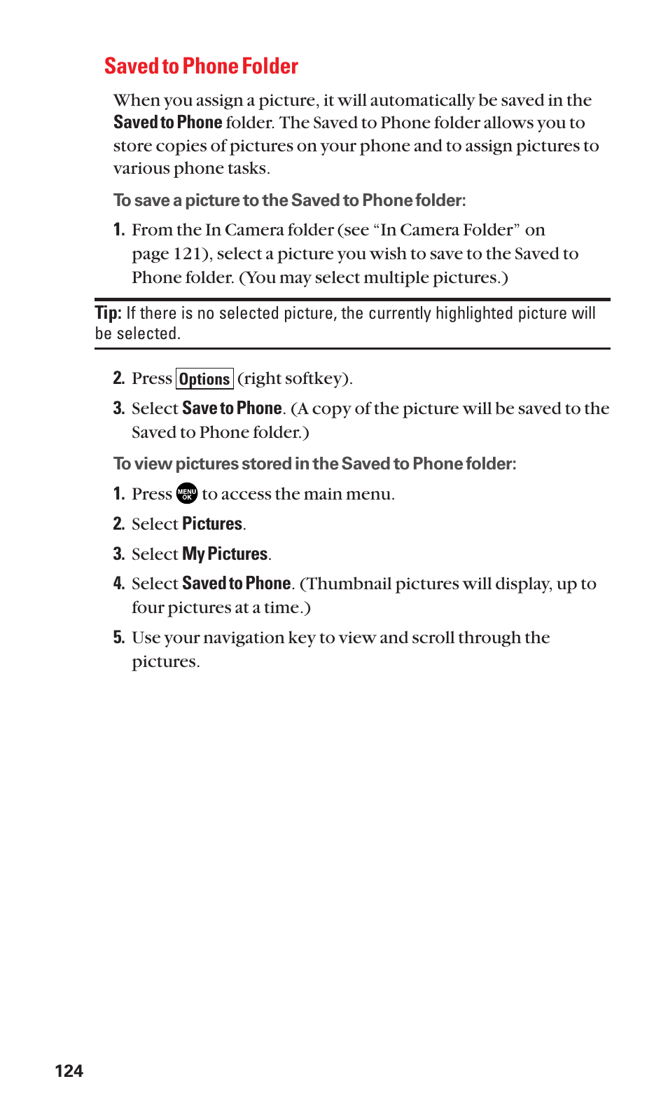 Saved to phone folder | Sanyo SCP-3100 User Manual | Page 132 / 157