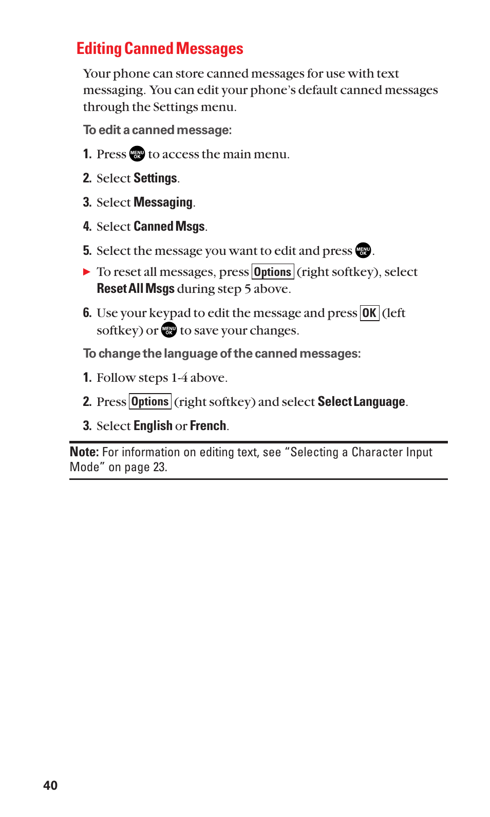 Editing canned messages | Sanyo SCP-3100 User Manual | Page 48 / 157