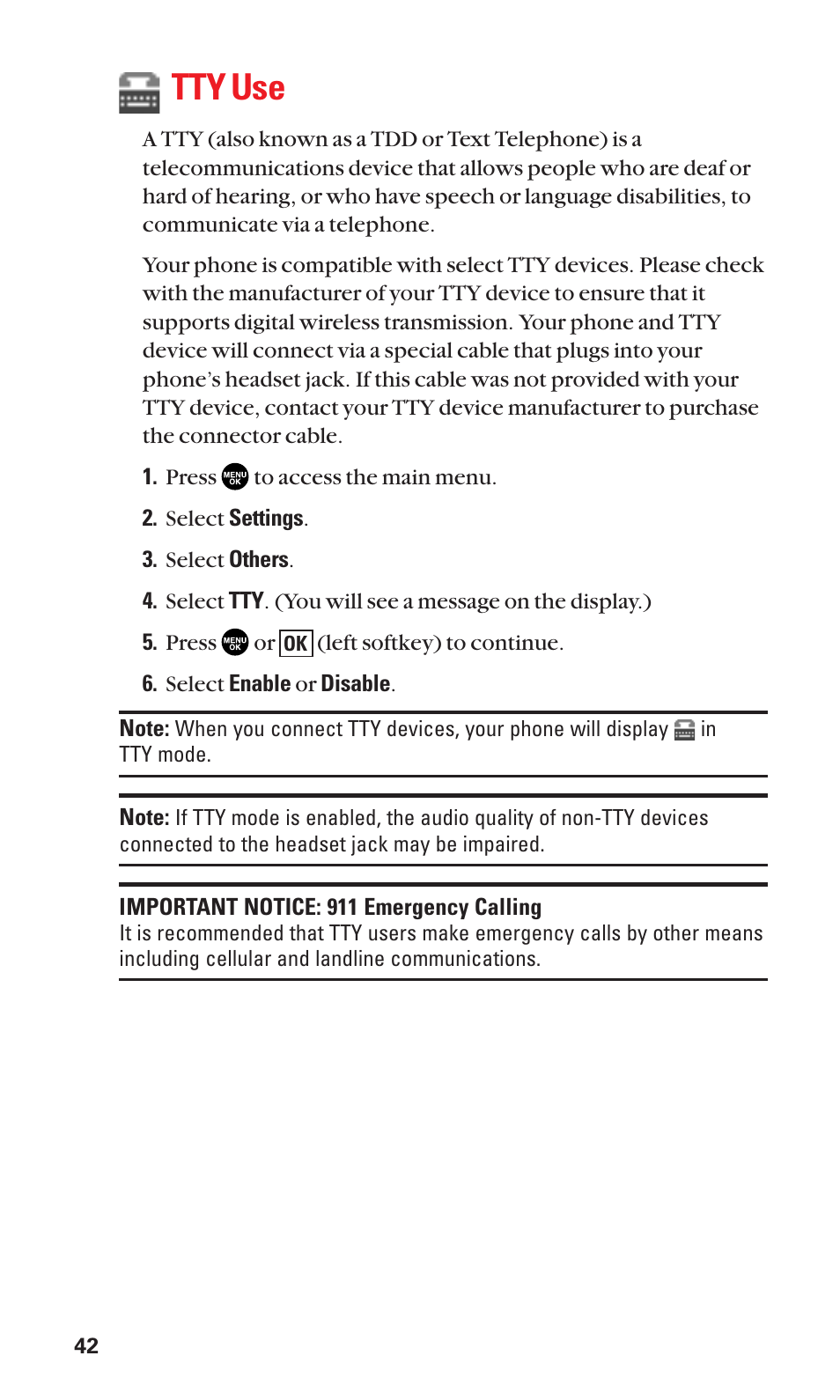 Tty use | Sanyo SCP-3100 User Manual | Page 50 / 157
