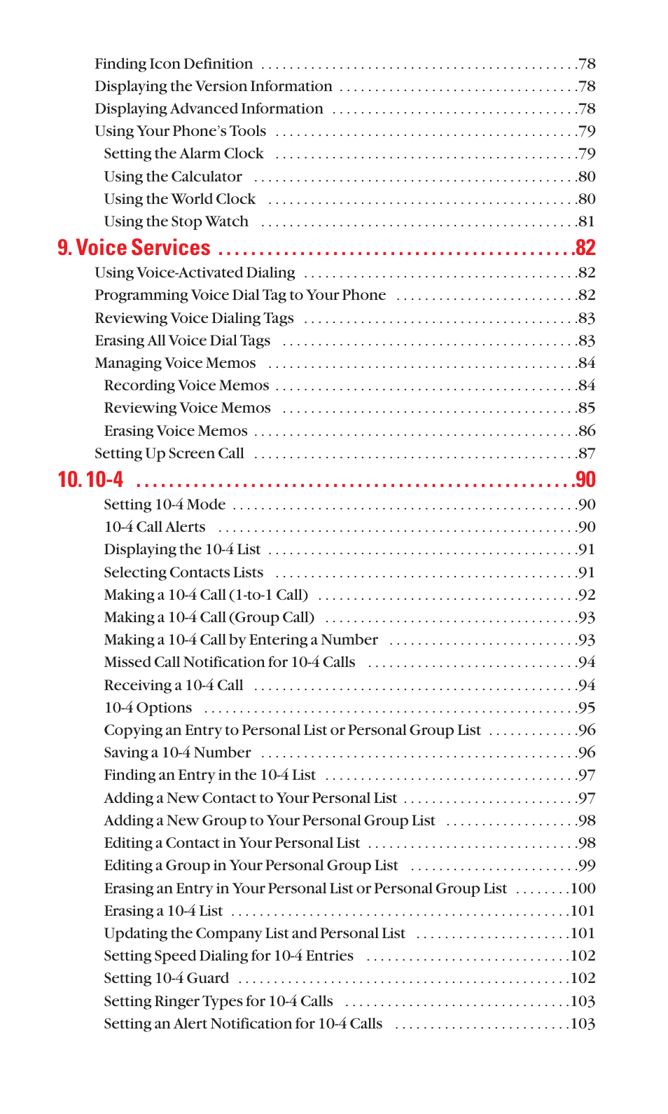 Voice services | Sanyo SCP-3100 User Manual | Page 6 / 157