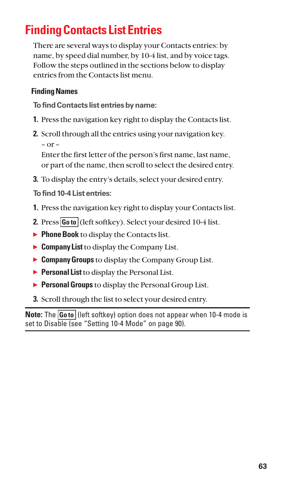 Finding contacts list entries | Sanyo SCP-3100 User Manual | Page 71 / 157